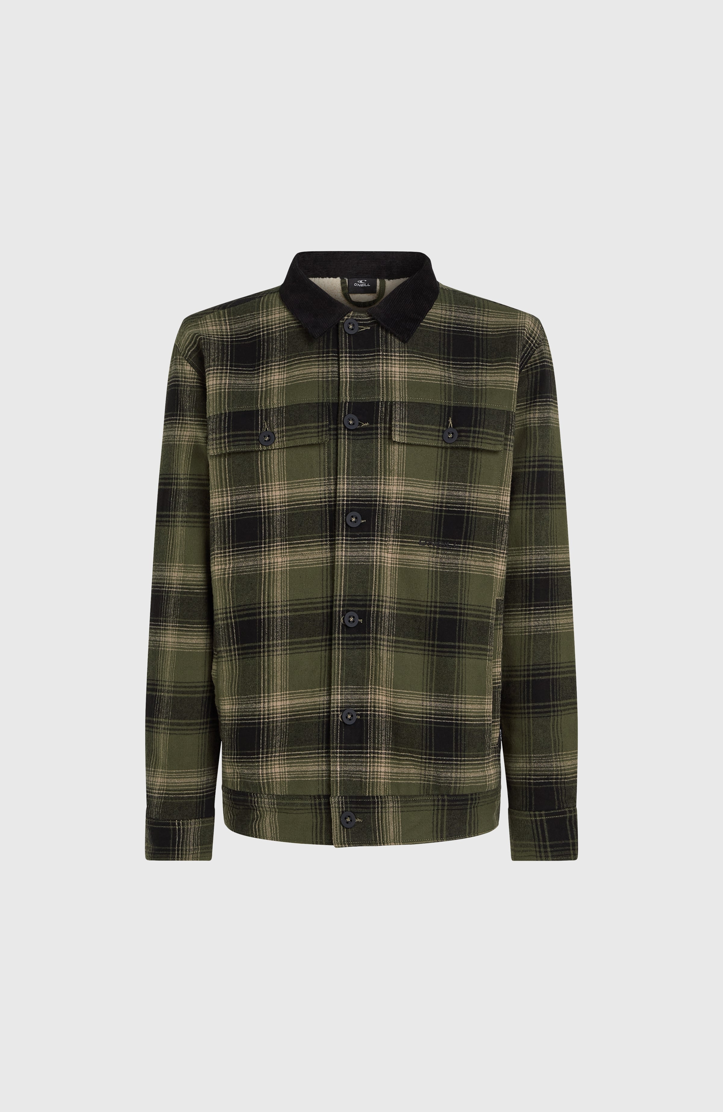 Fleece-Lined Jacket Green Check Small