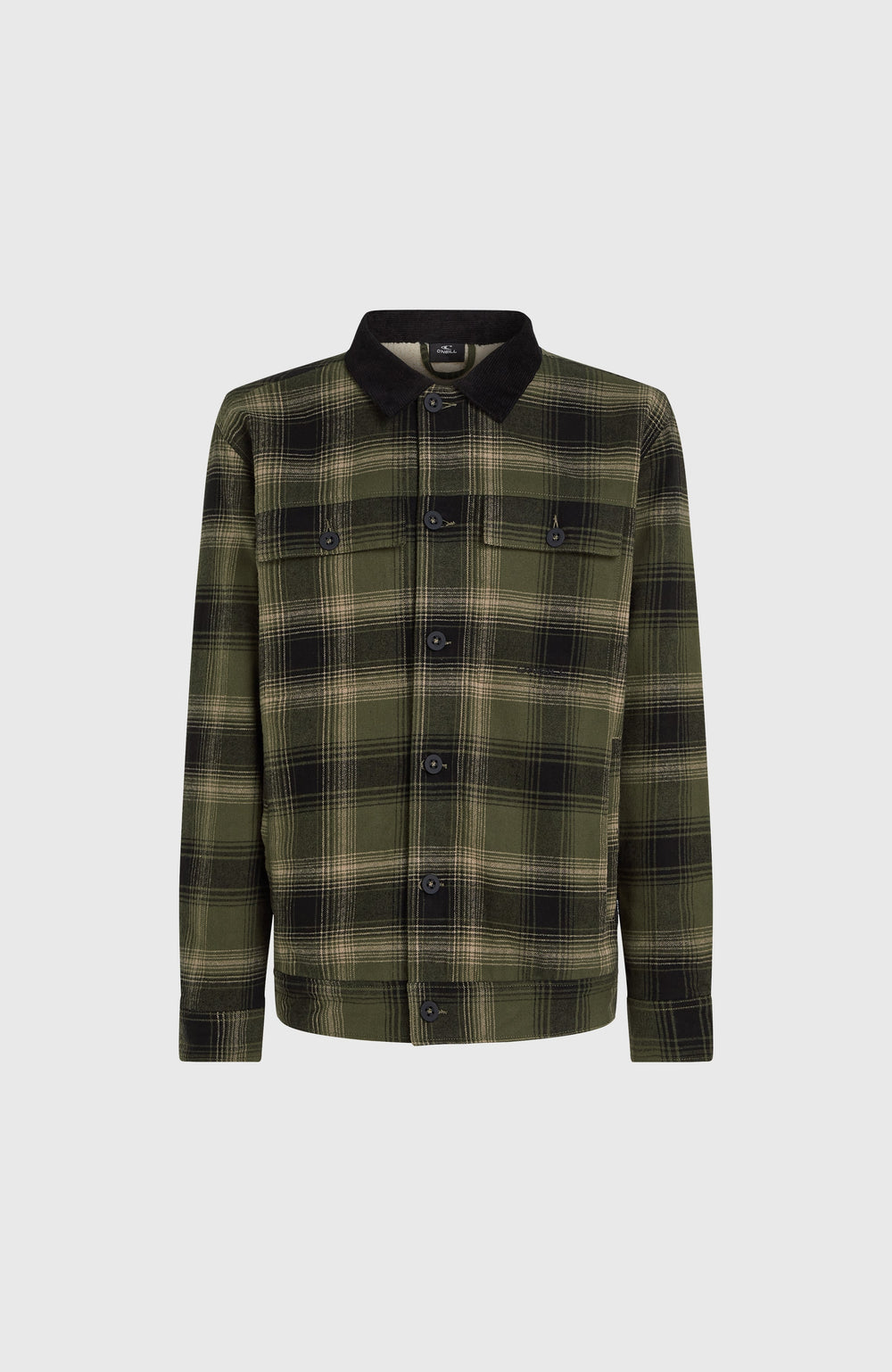 Fleece-Lined Jacket Green Check Small