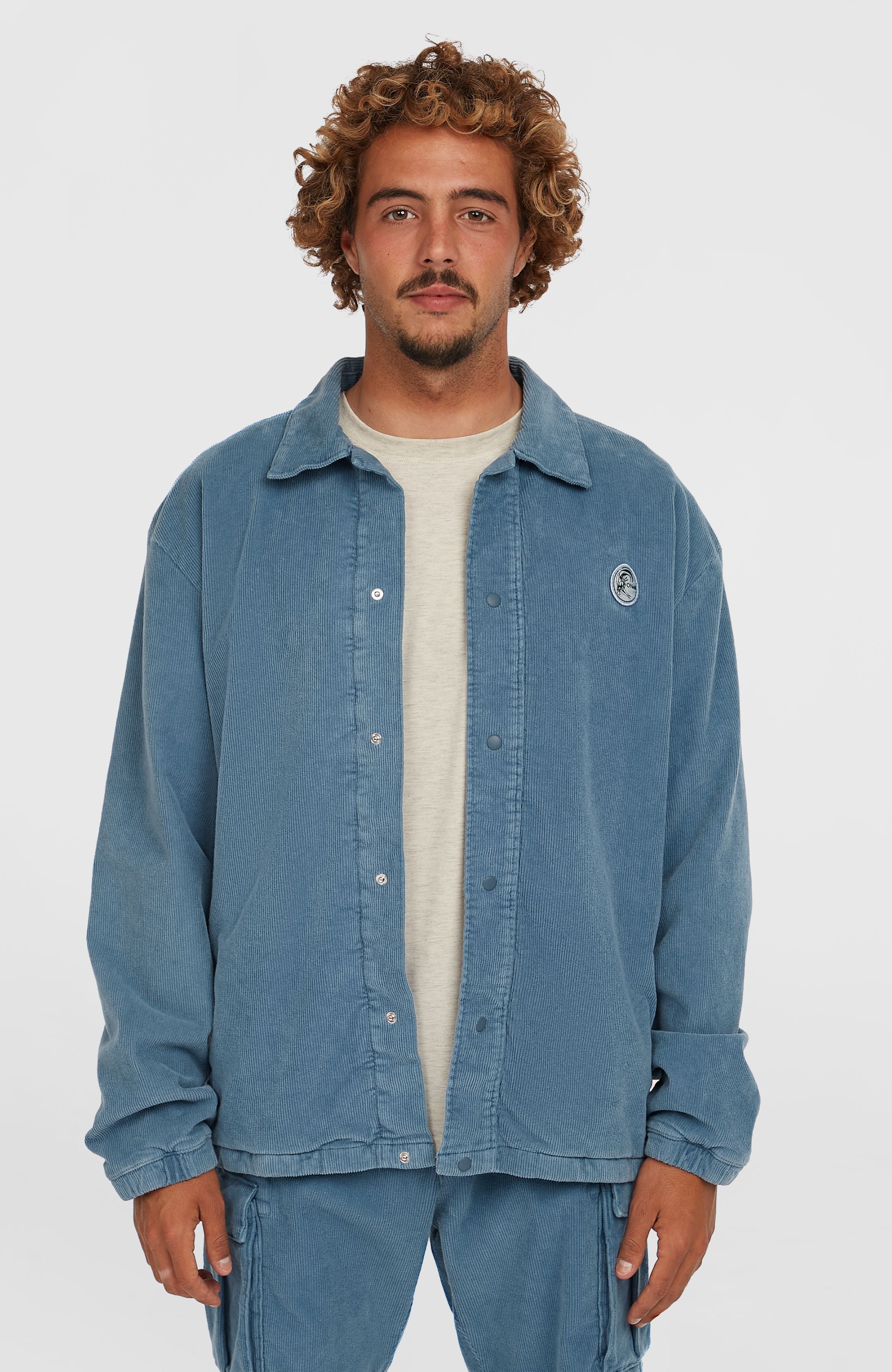 Cord Coach Jacket Copen Blue
