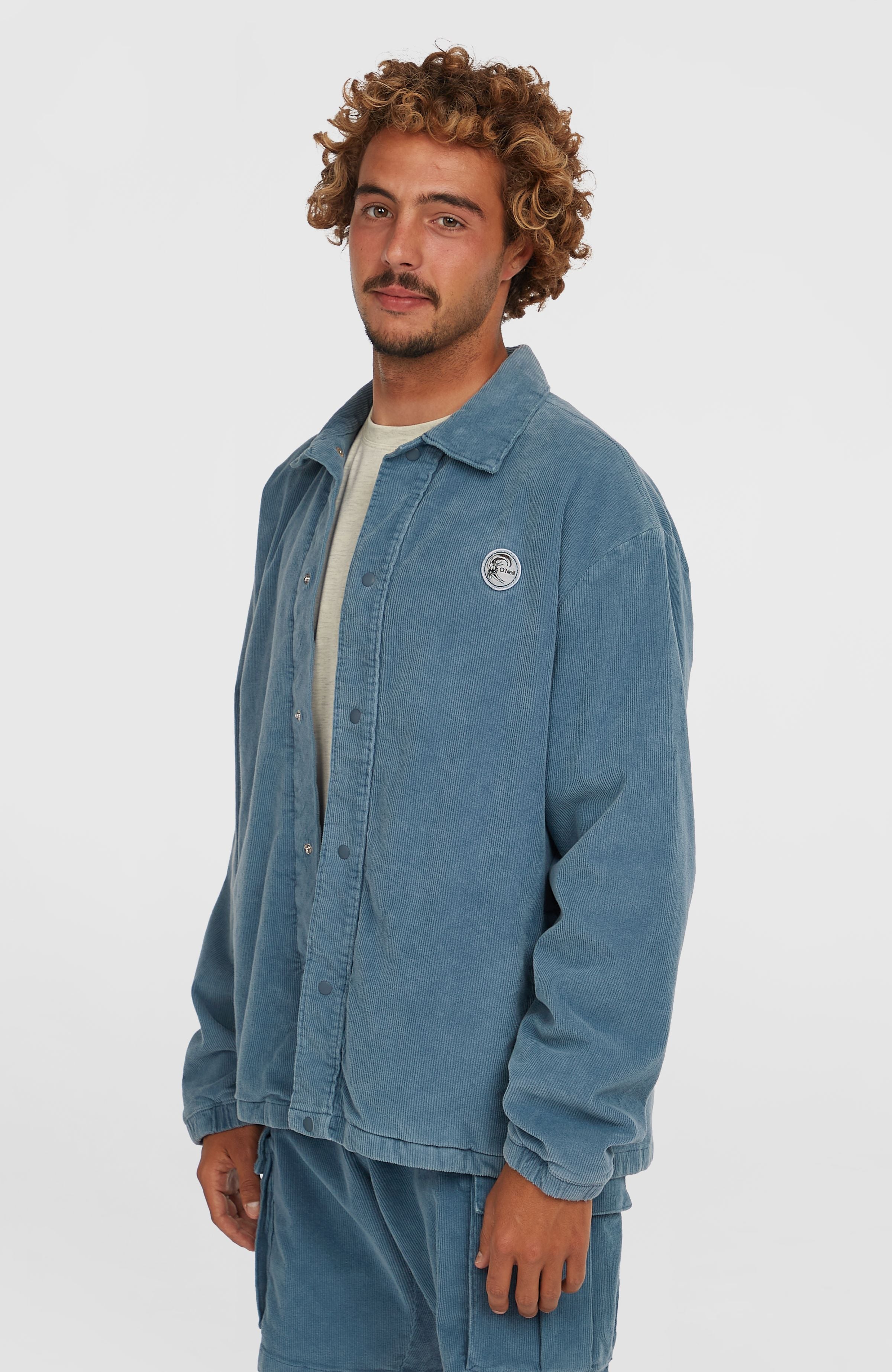 Cord Coach Jacket Copen Blue