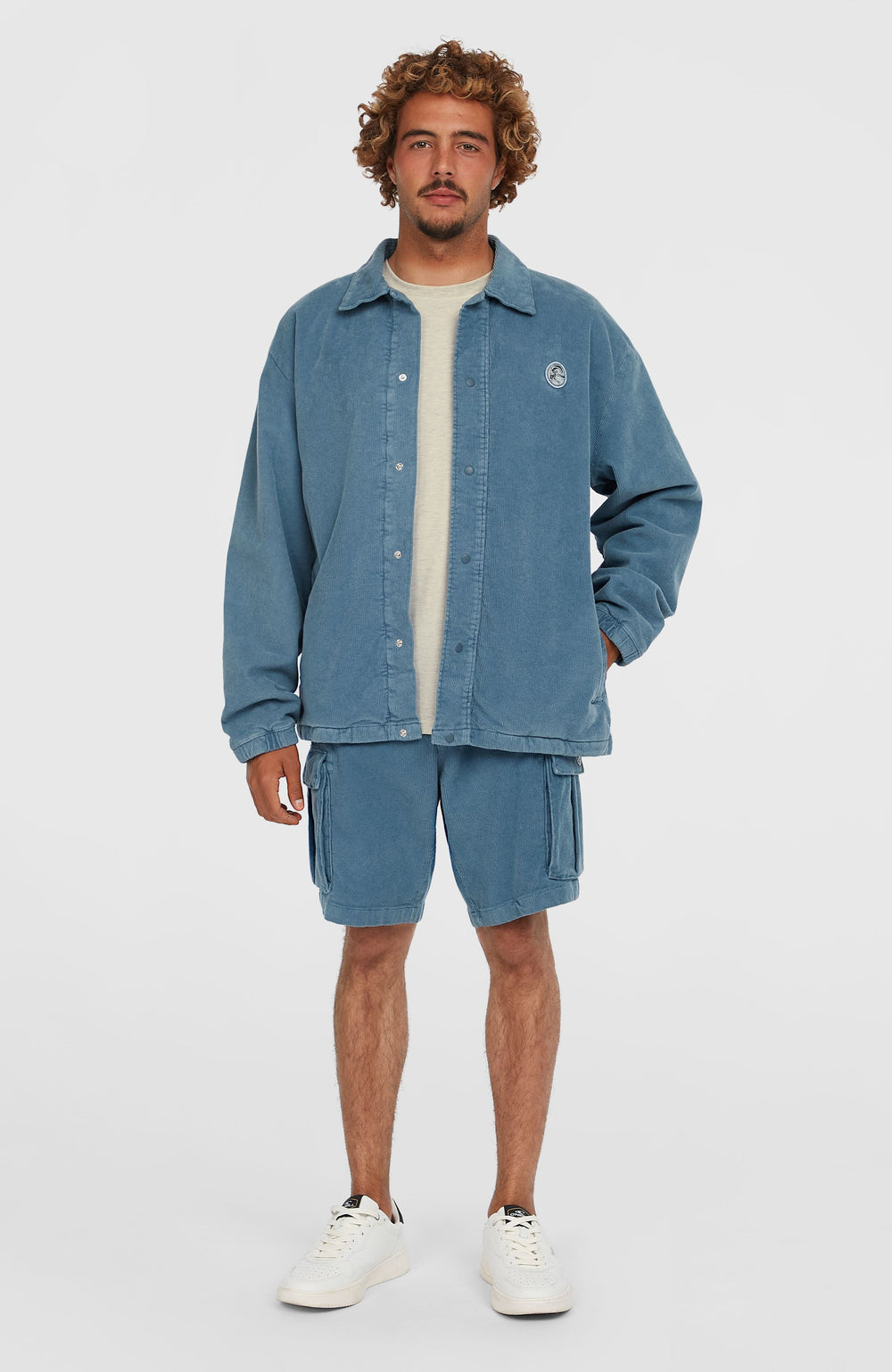 Cord Coach Jacket Copen Blue