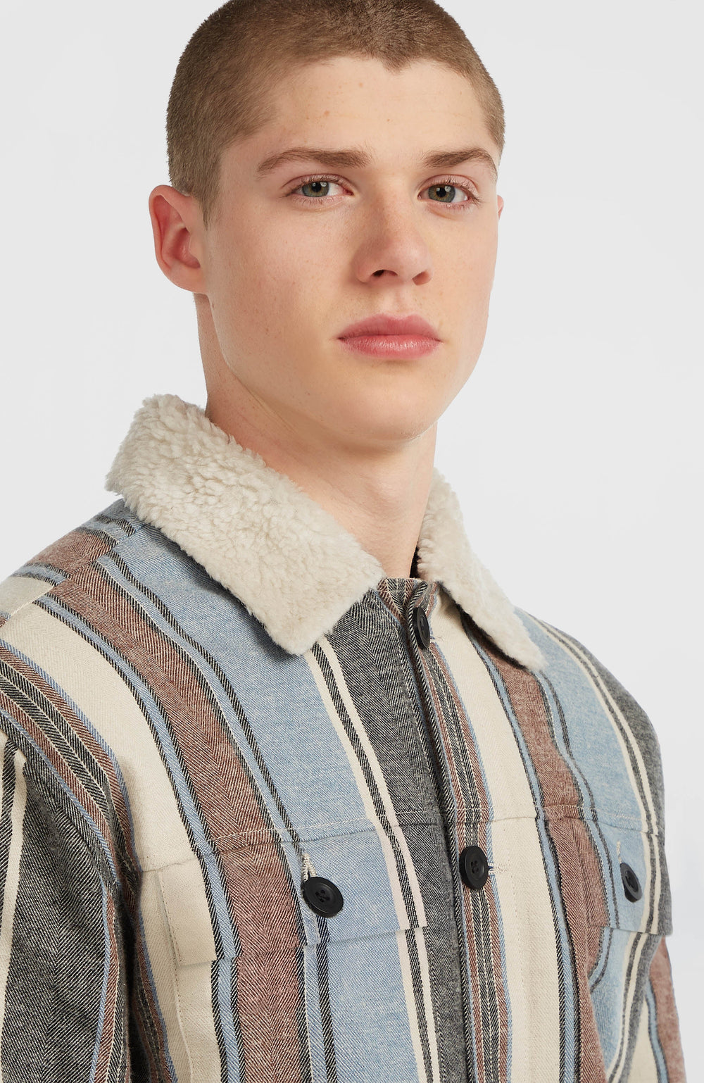 O'Riginals Fleece-Lined Jacket Blue Vintage O'Neill Stripe