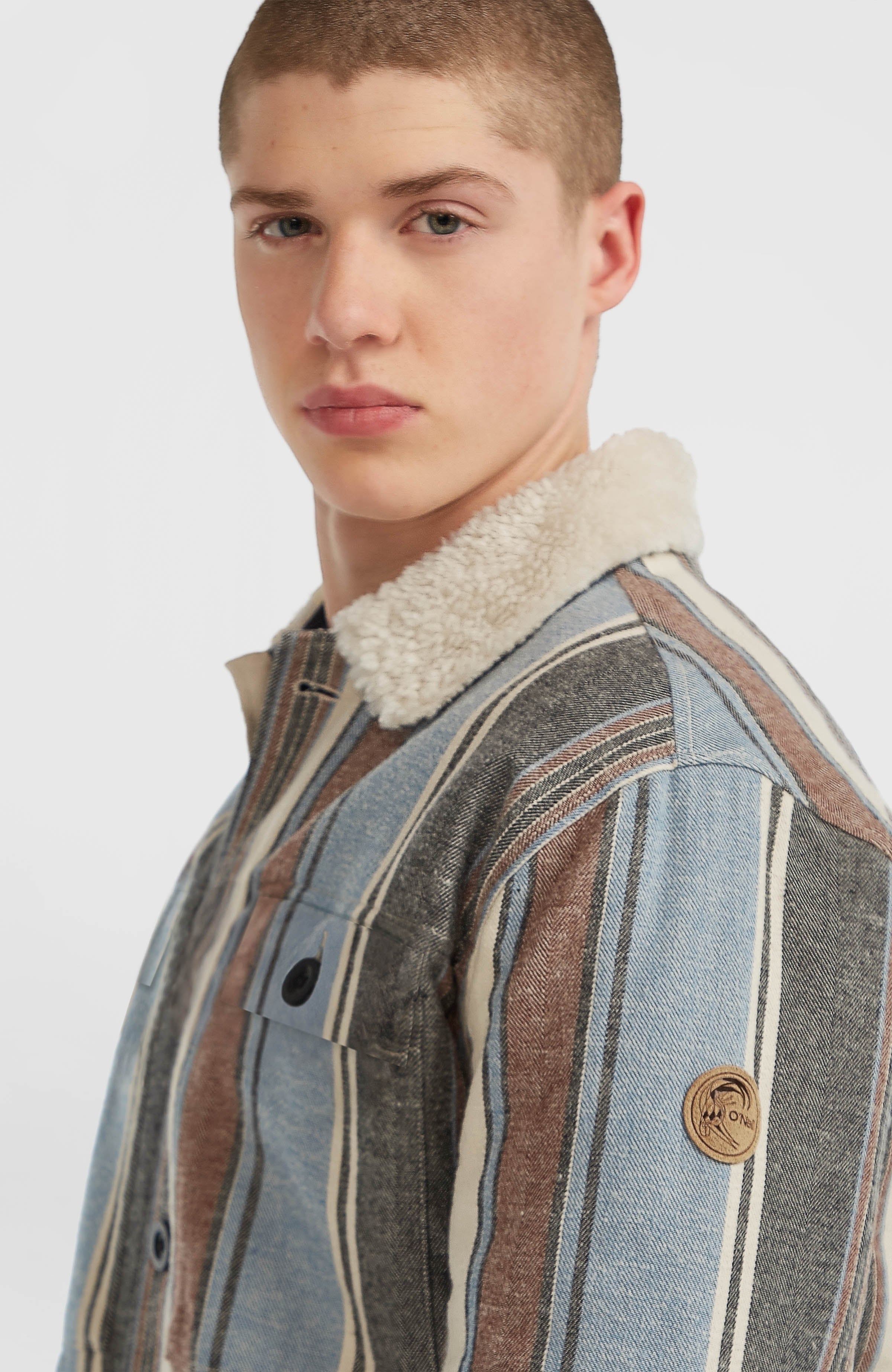 O'Riginals Fleece-Lined Jacket Blue Vintage O'Neill Stripe