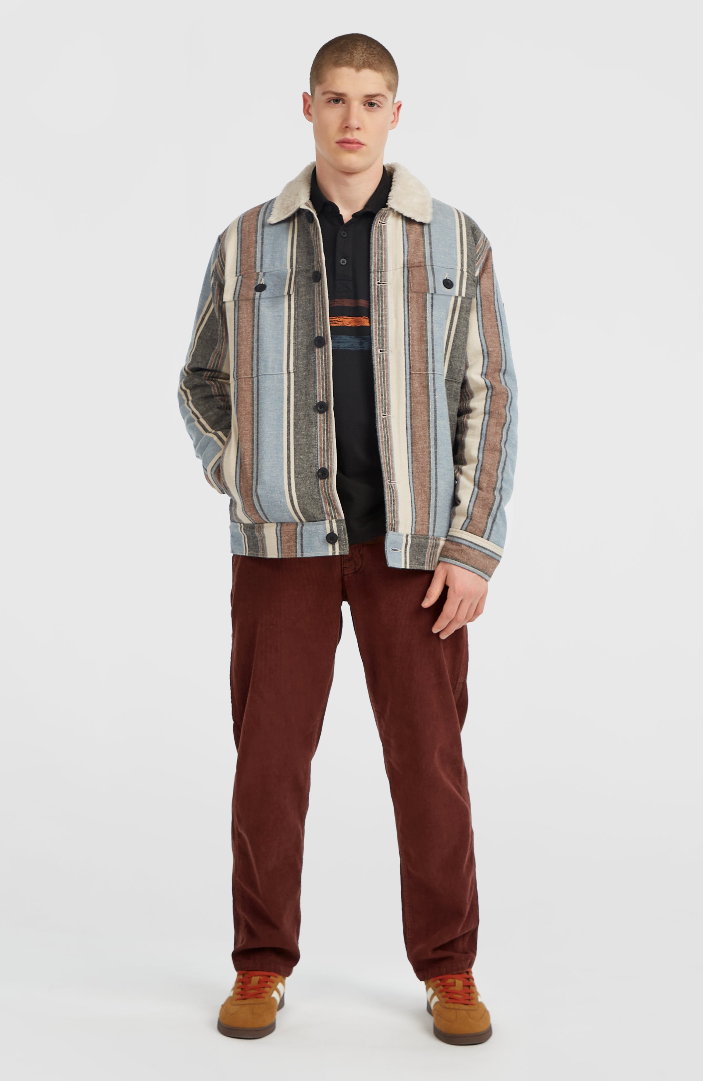 O'Riginals Fleece-Lined Jacket Blue Vintage O'Neill Stripe
