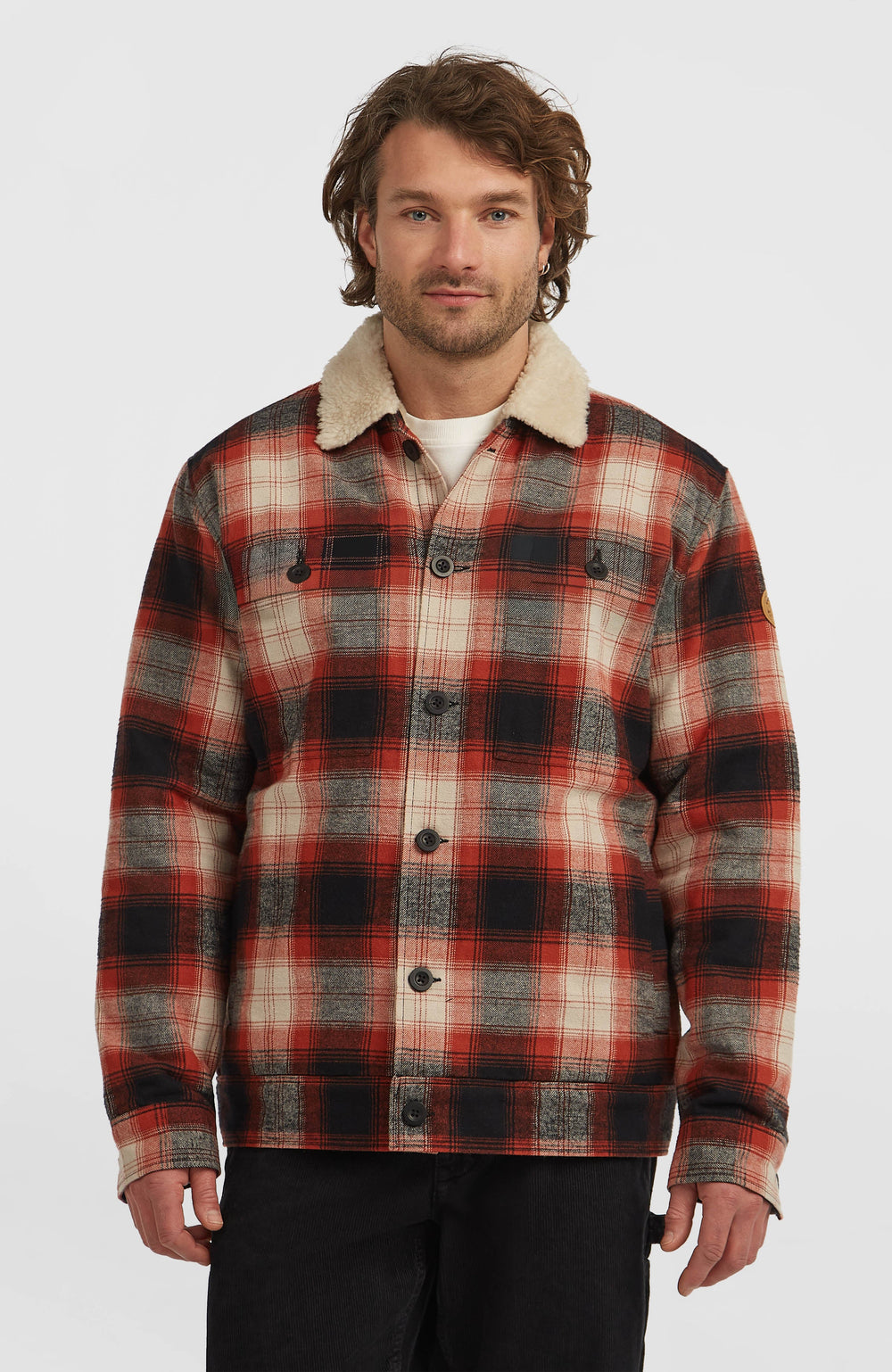 O'Riginals Fleece-Lined Jacket Bonfire Check