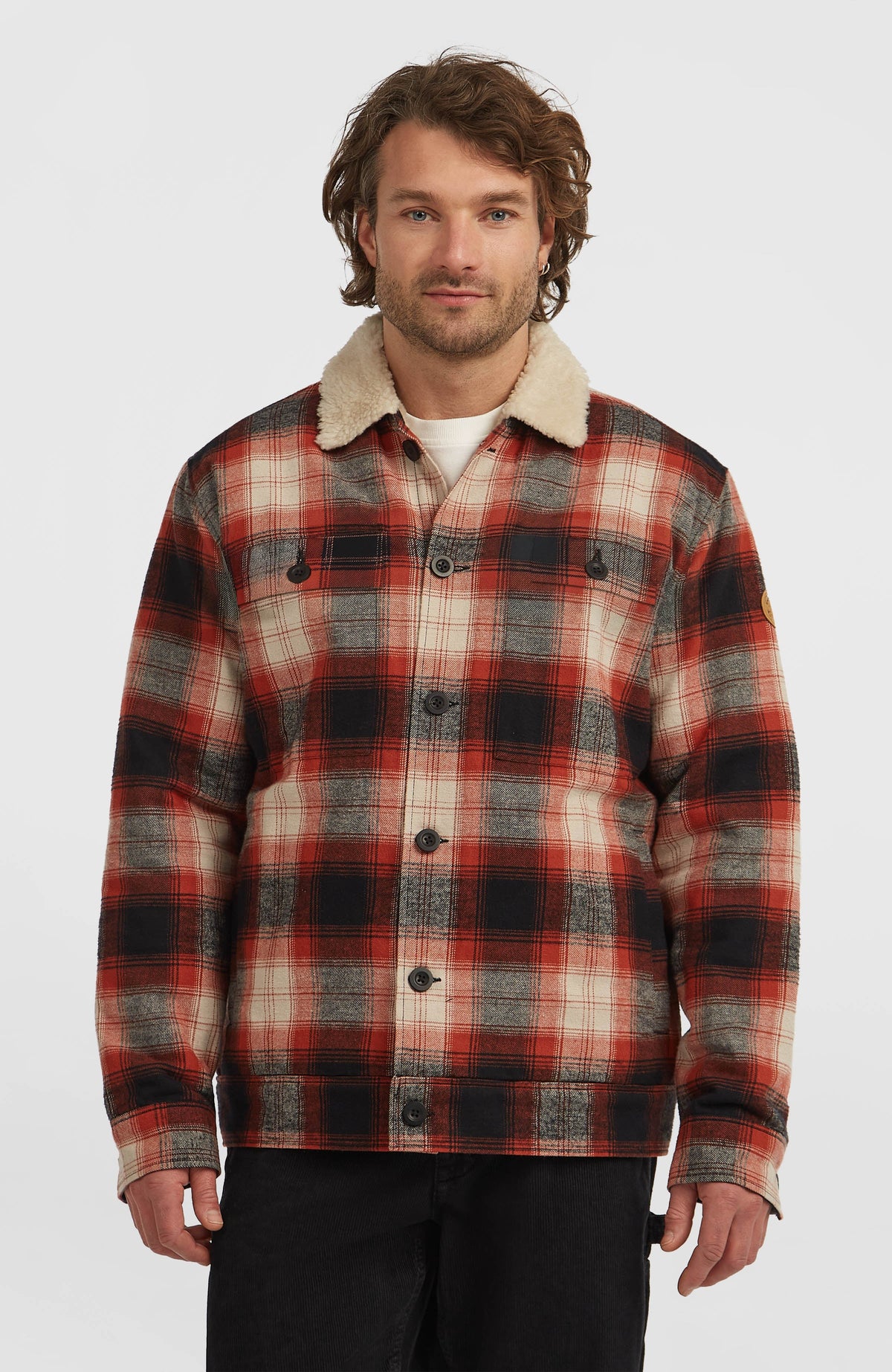 O'Riginals Fleece-Lined Jacket Bonfire Check
