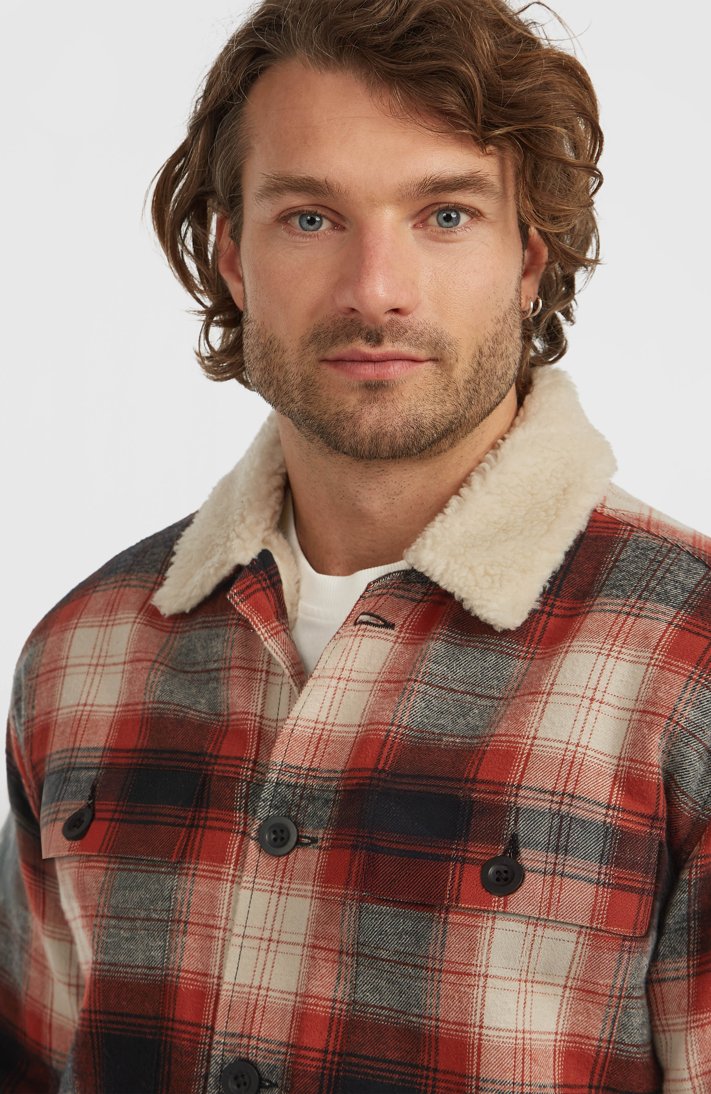 O'Riginals Fleece-Lined Jacket Bonfire Check