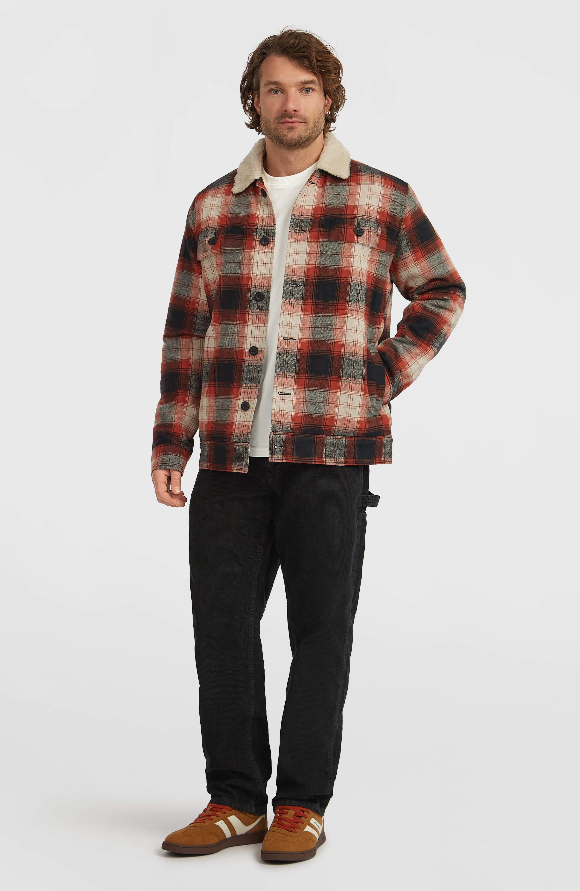 O'Riginals Fleece-Lined Jacket Bonfire Check