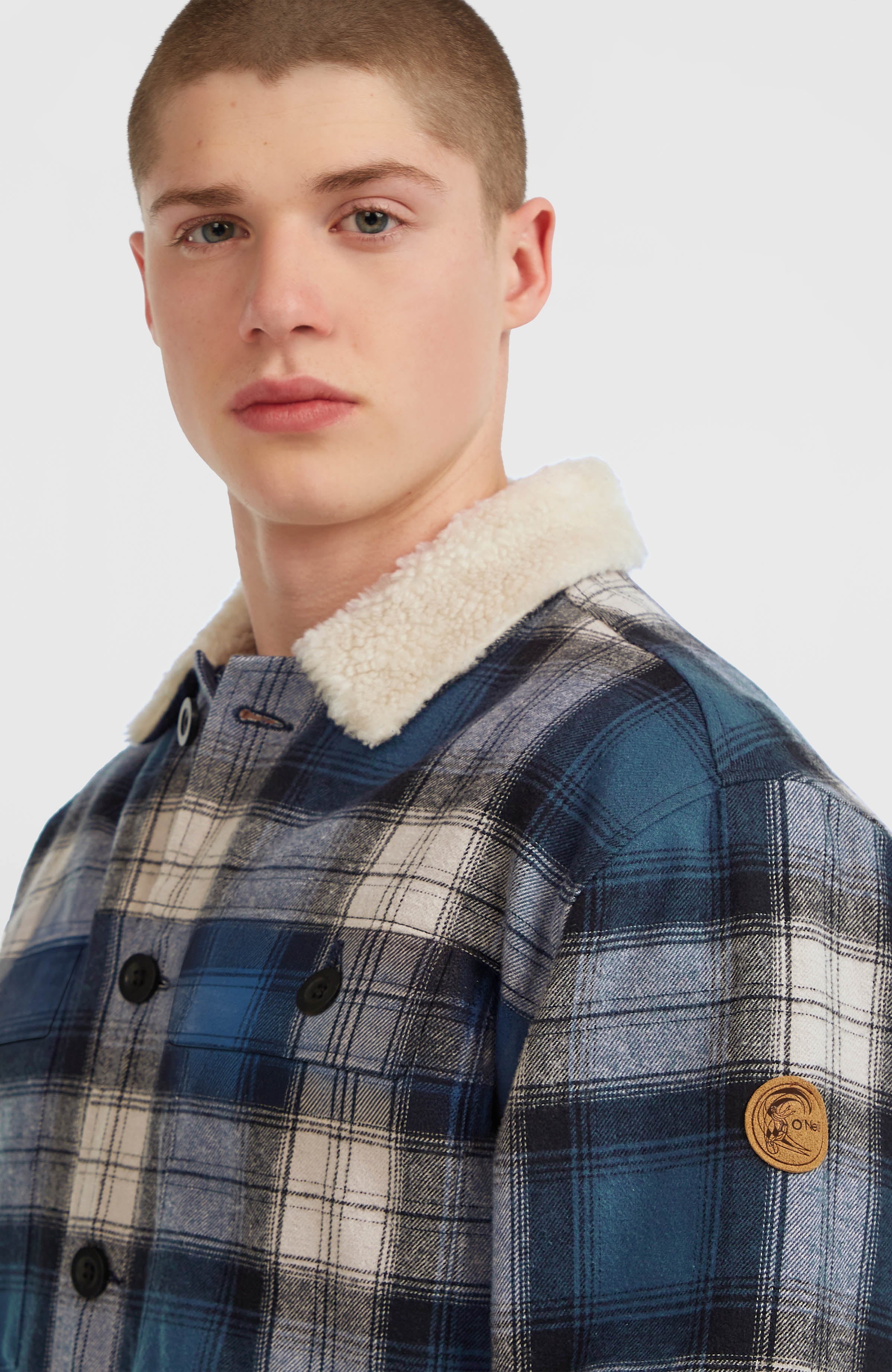 O'Riginals Fleece-Lined Jacket Mozart Blue Check