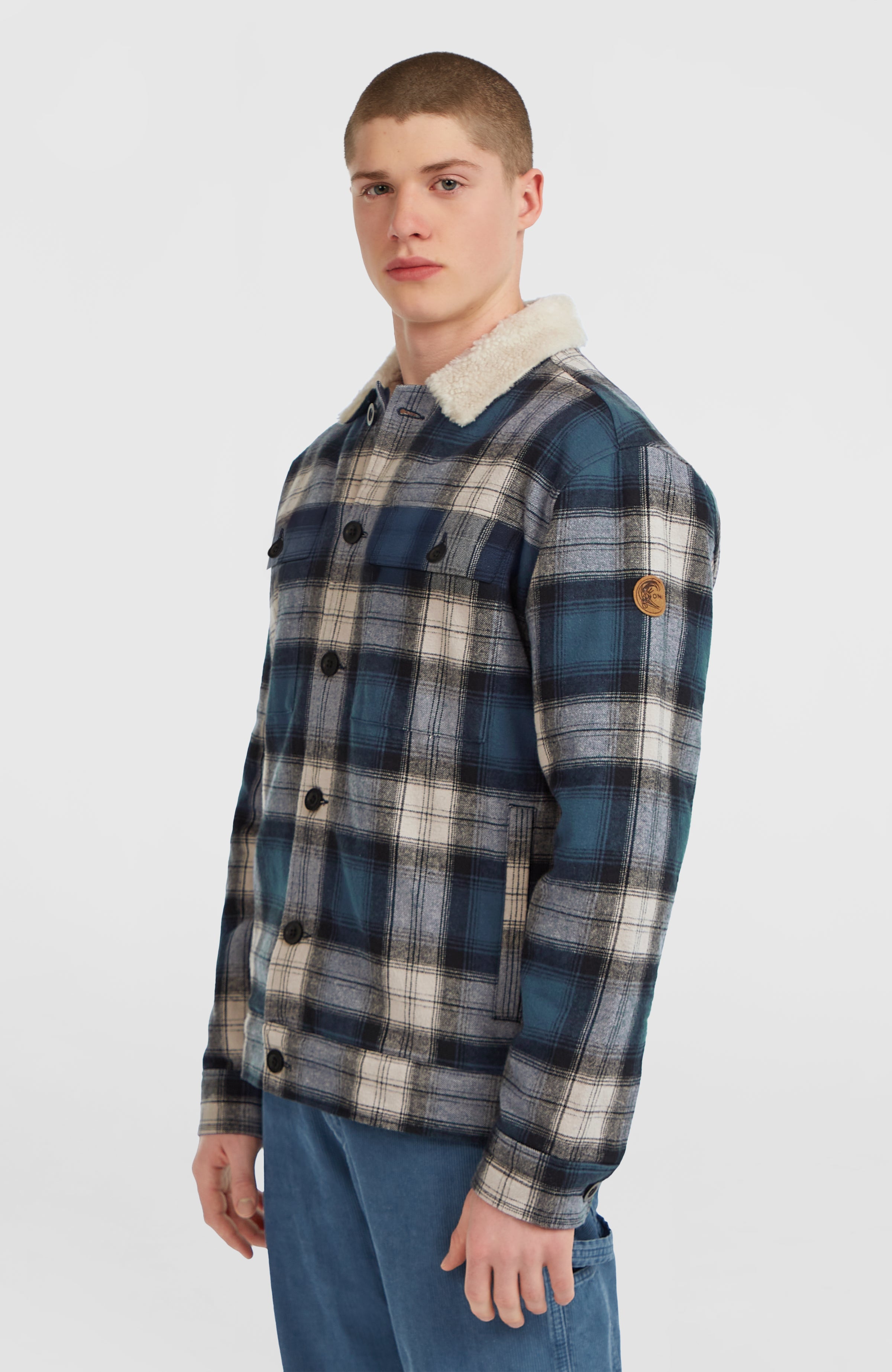 O'Riginals Fleece-Lined Jacket Mozart Blue Check