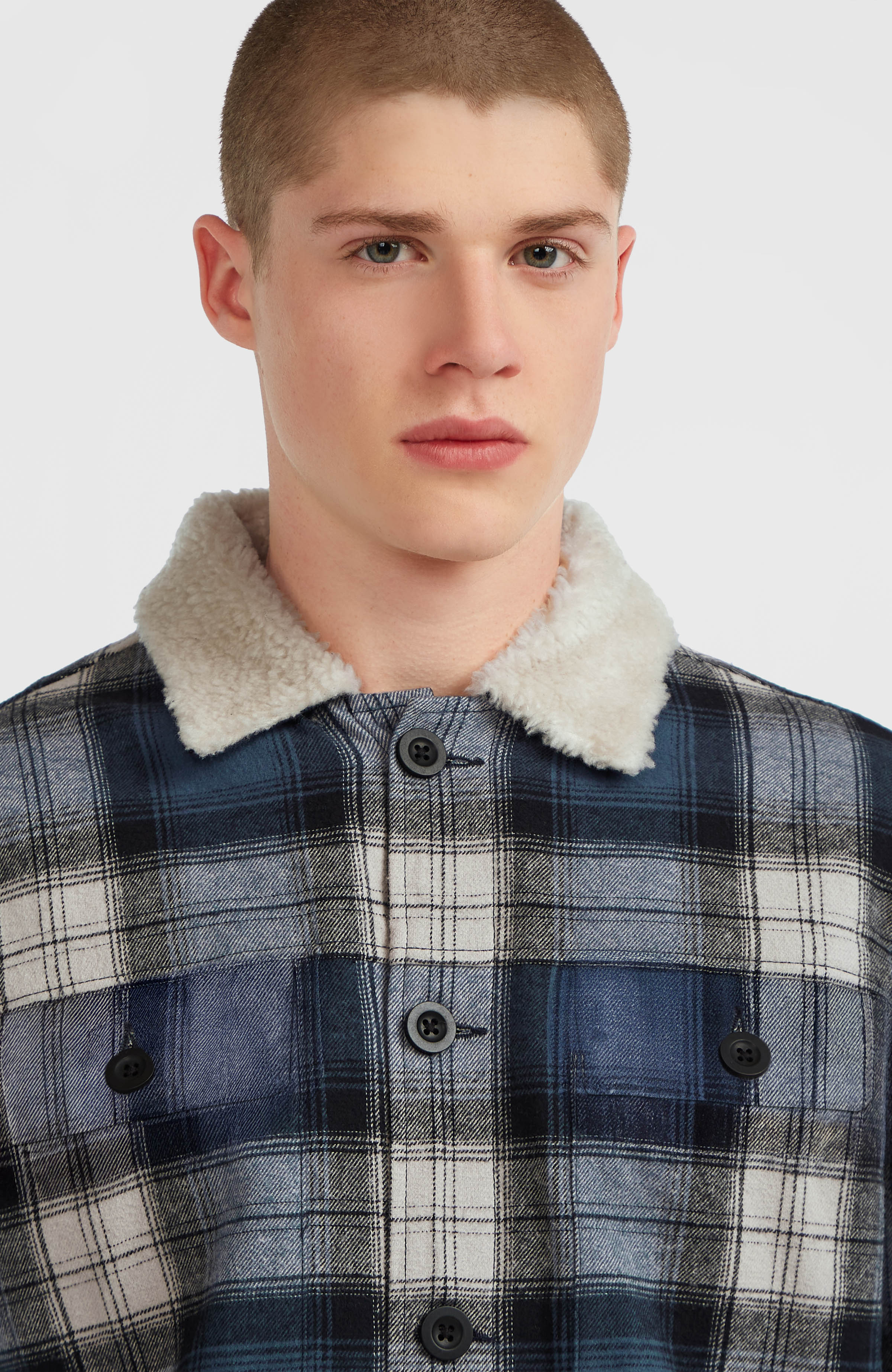 O'Riginals Fleece-Lined Jacket Mozart Blue Check