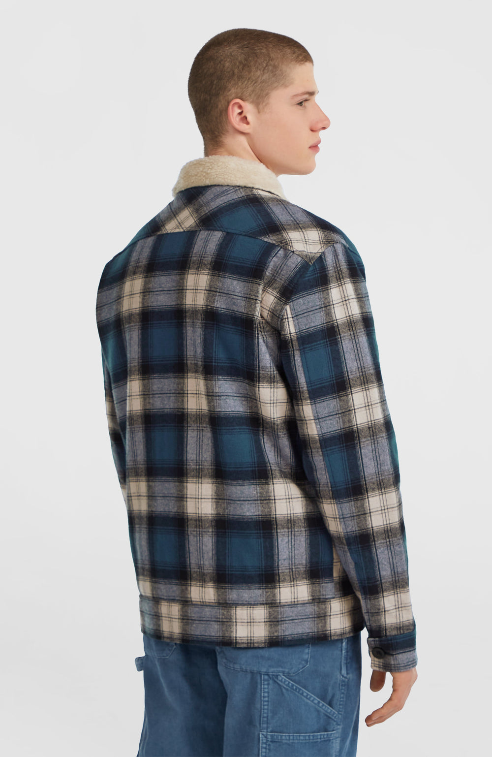 O'Riginals Fleece-Lined Jacket Mozart Blue Check