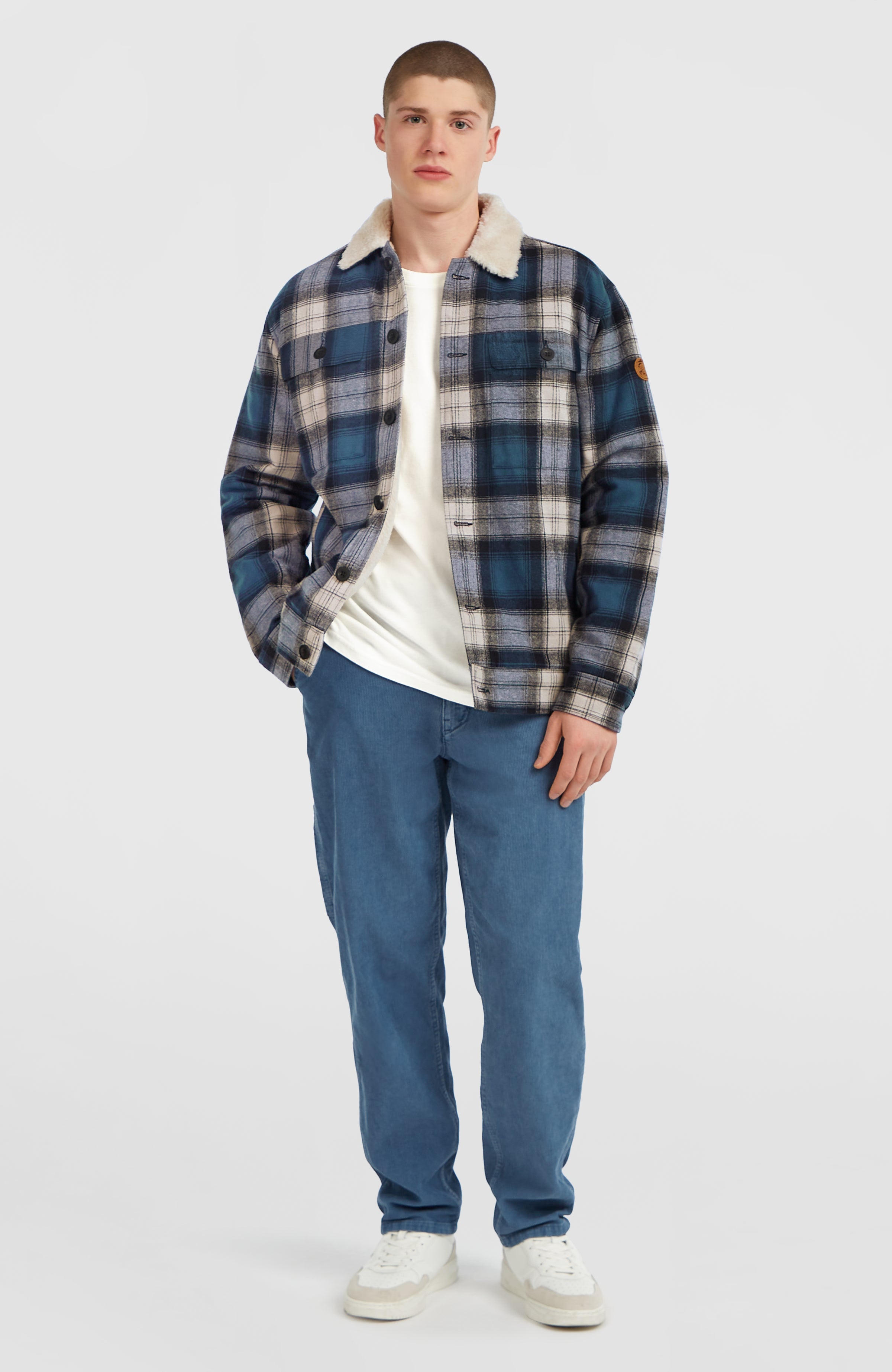 O'Riginals Fleece-Lined Jacket Mozart Blue Check
