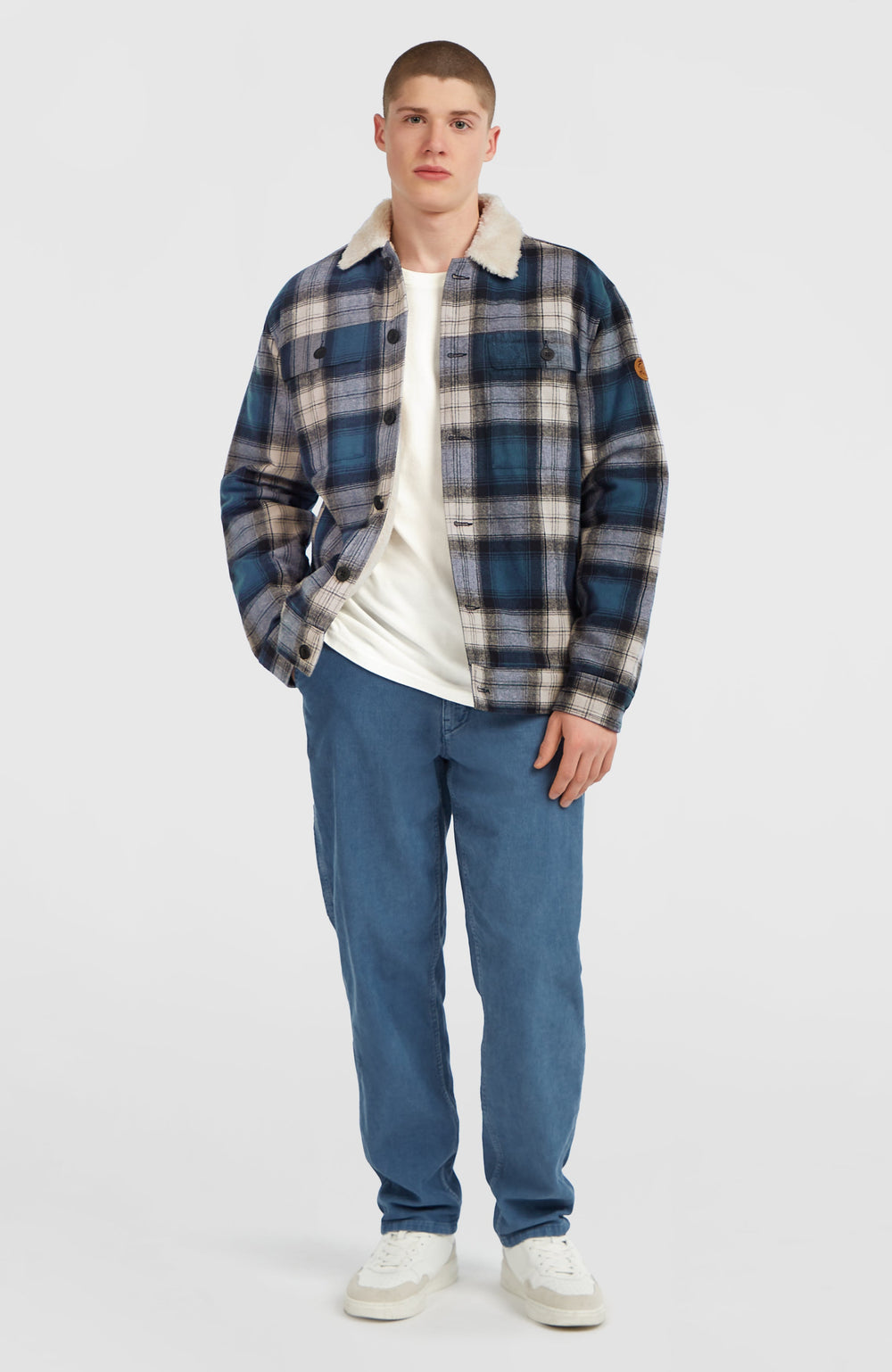 O'Riginals Fleece-Lined Jacket Mozart Blue Check