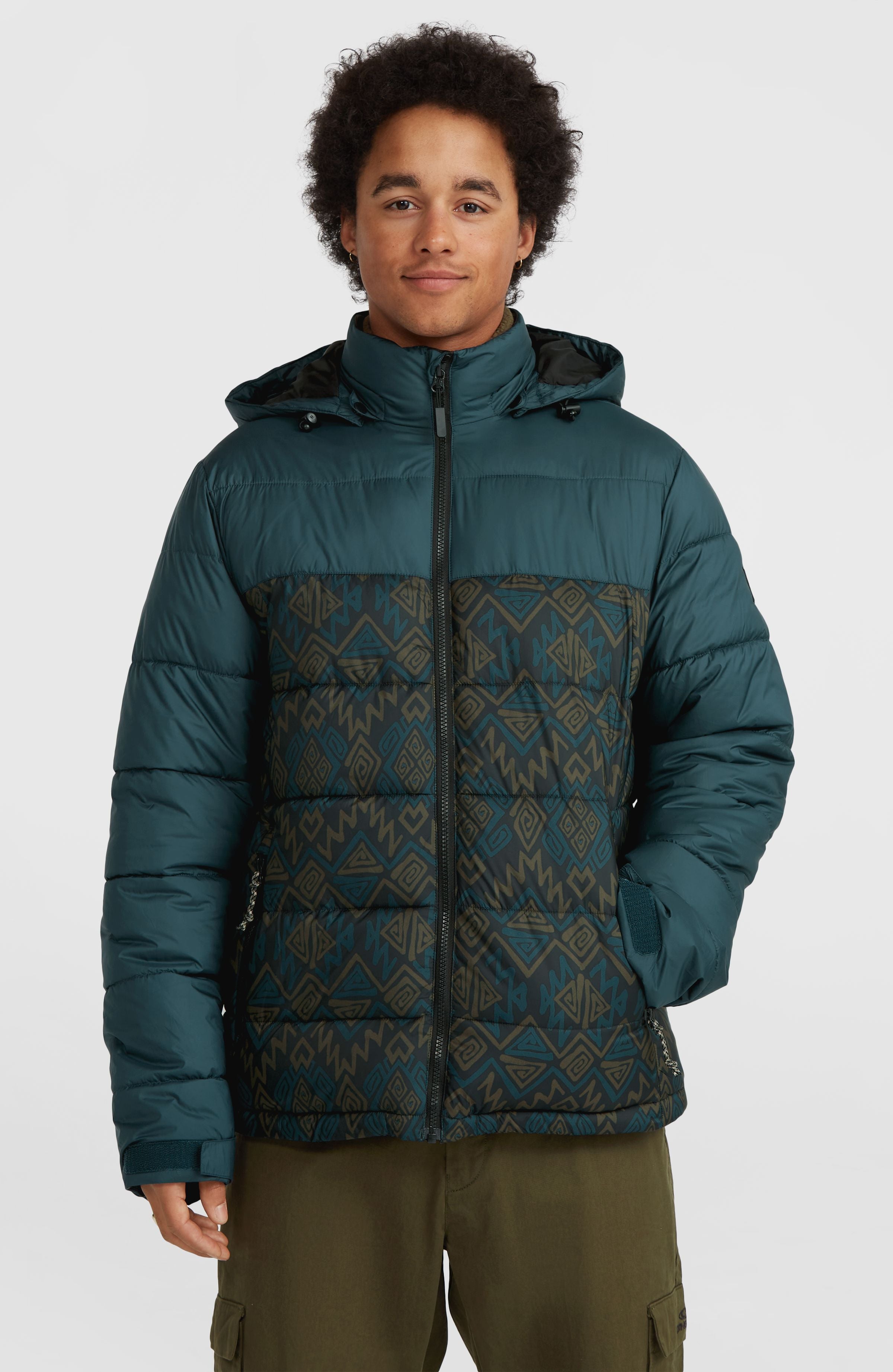 O'Riginals Puffer Jacket Black Retro Ikat