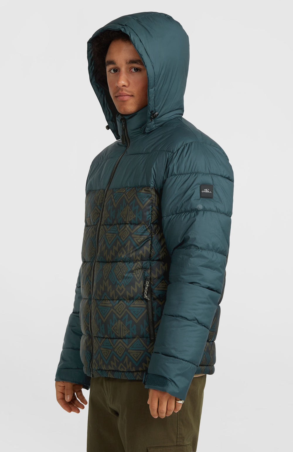 O'Riginals Puffer Jacket Black Retro Ikat