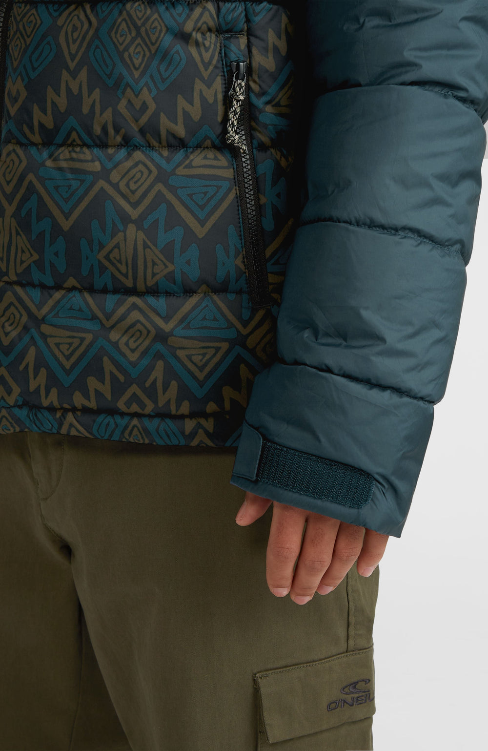 O'Riginals Puffer Jacket Black Retro Ikat