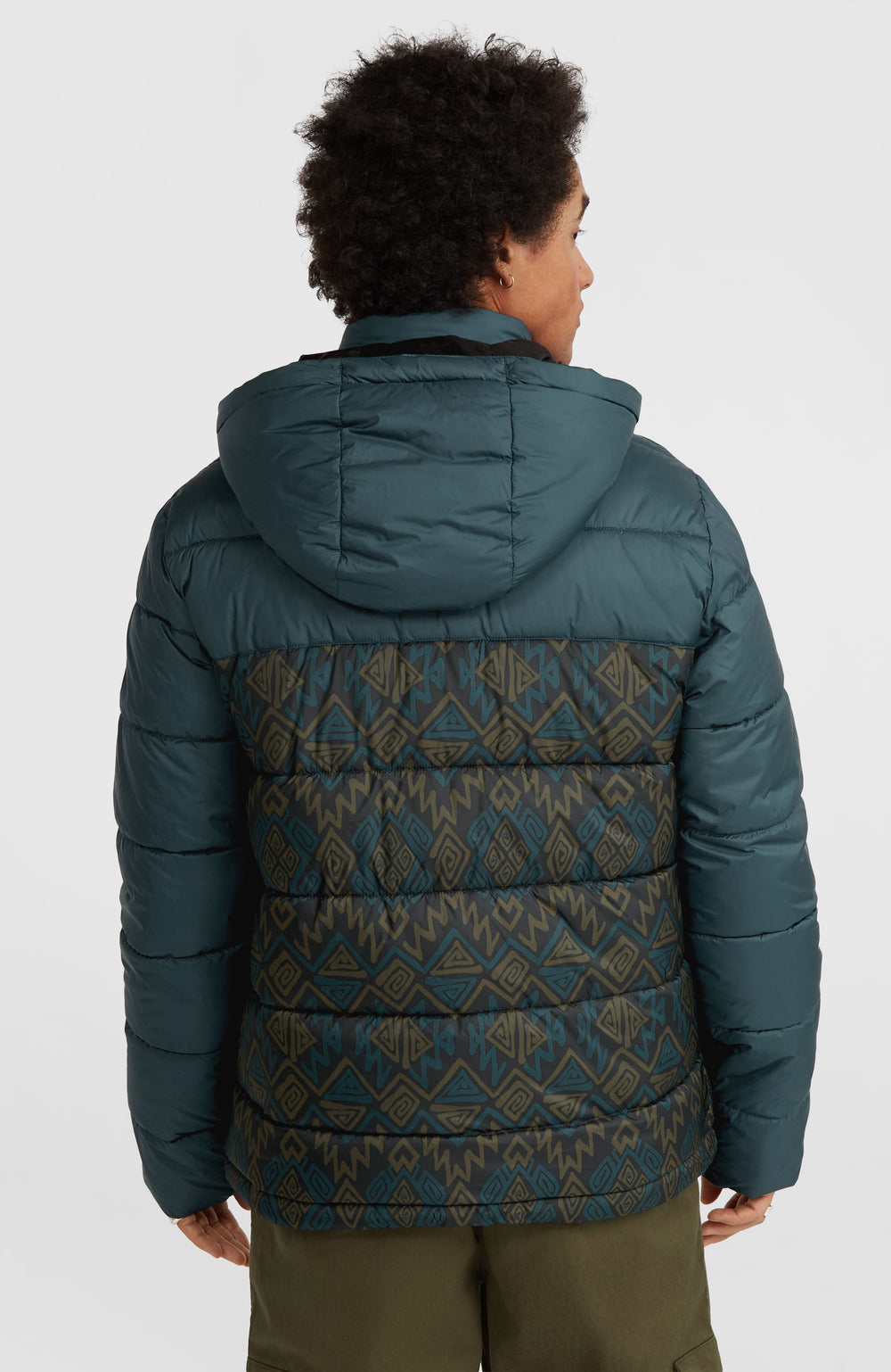 O'Riginals Puffer Jacket Black Retro Ikat