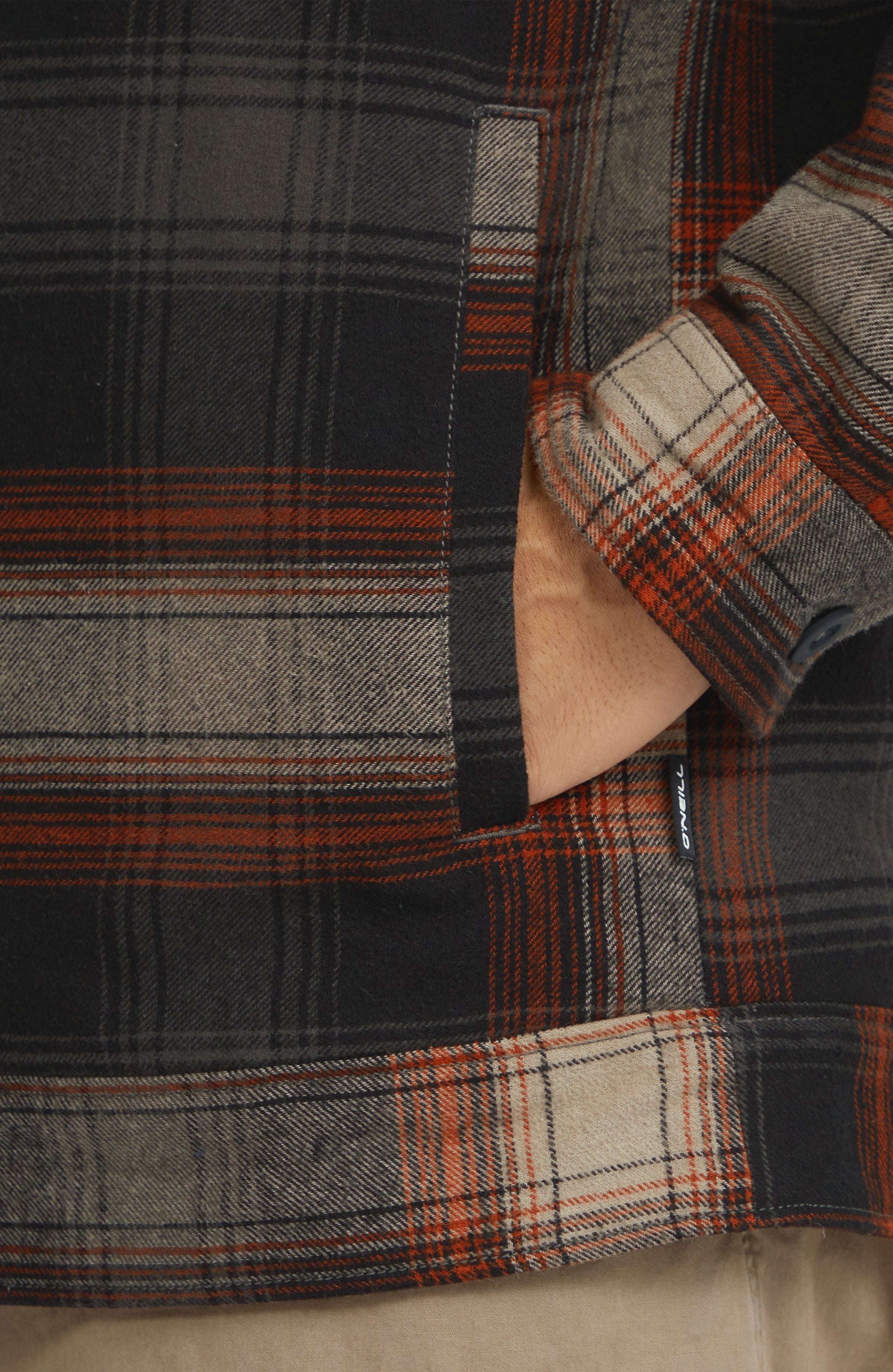 Fleece-Lined Jacket Grey Check Small