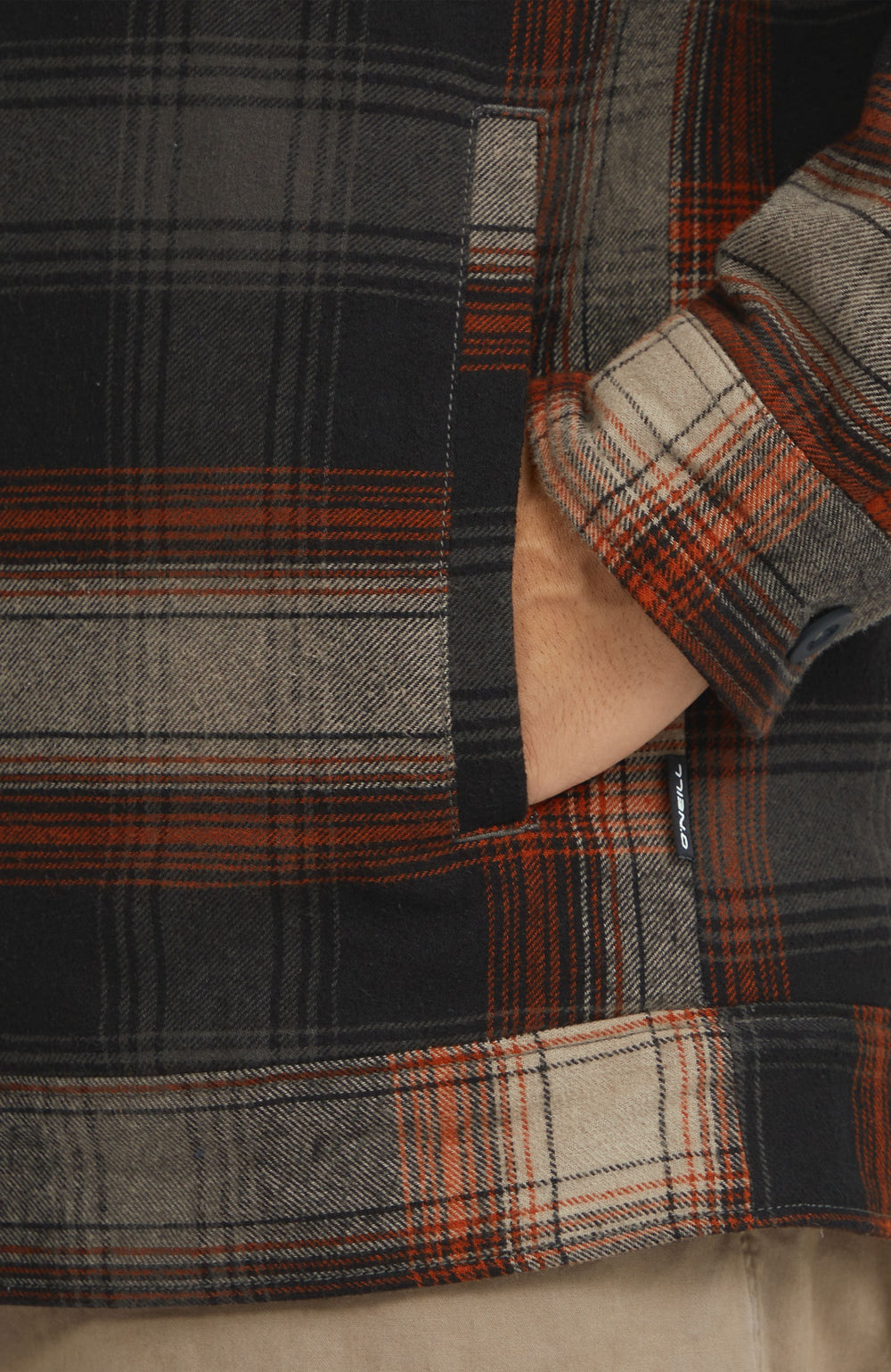 Fleece-Lined Jacket Grey Check Small