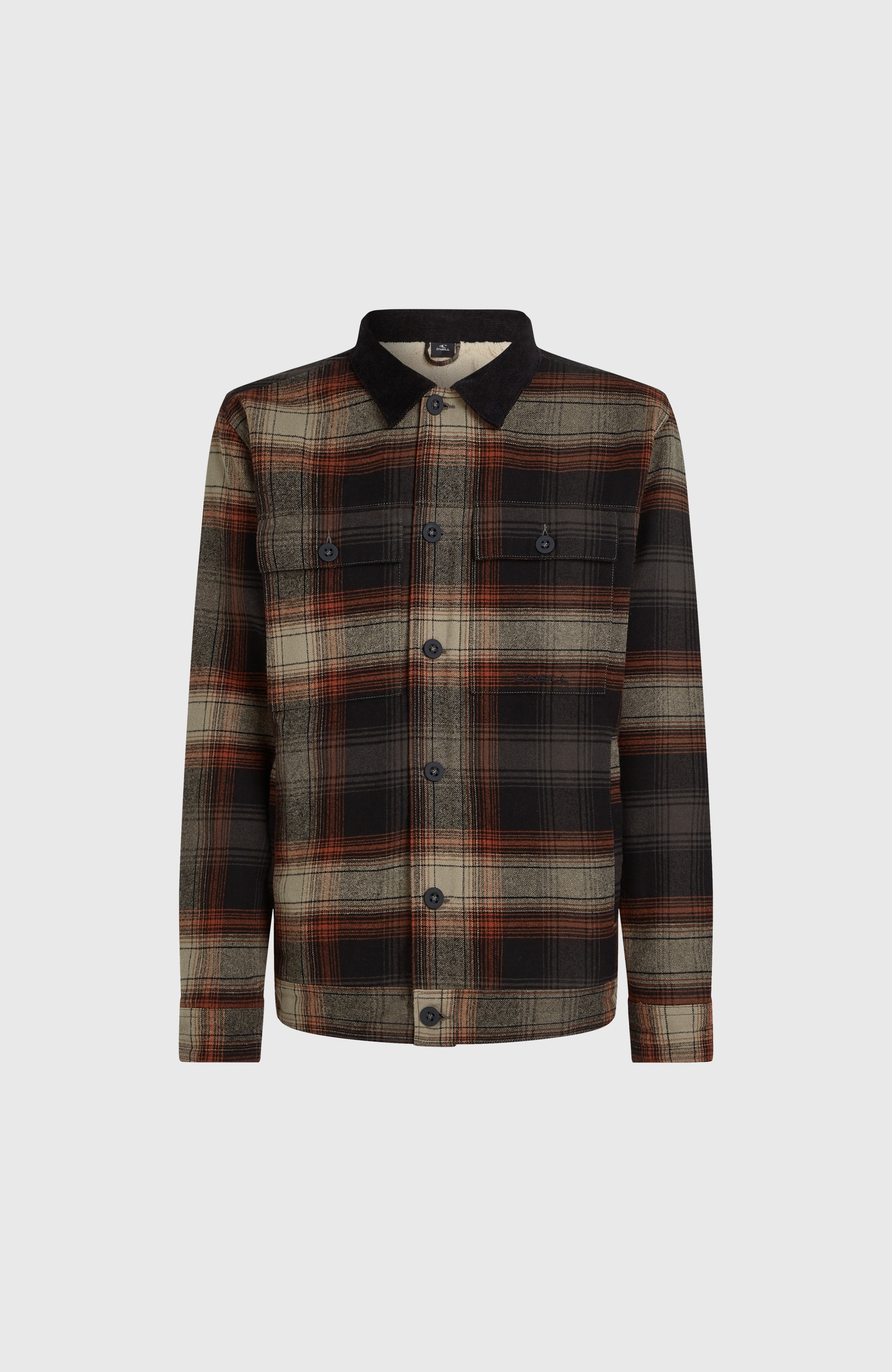 Fleece-Lined Jacket Grey Check Small