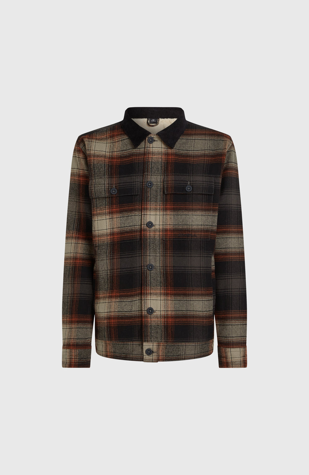 Fleece-Lined Jacket Grey Check Small