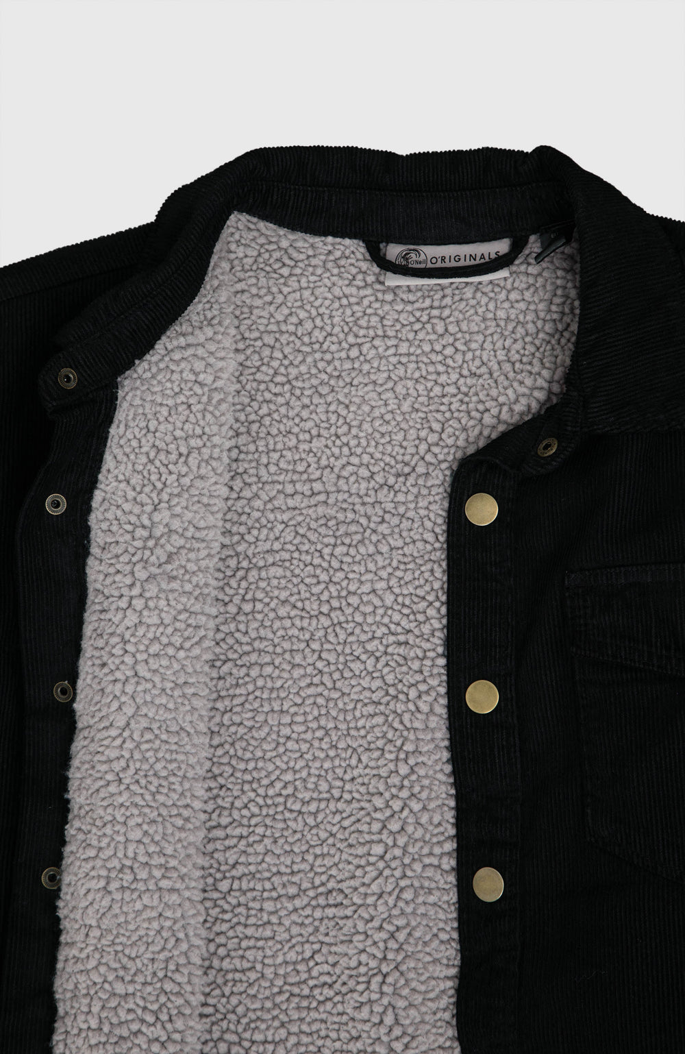 O'Riginals Corduroy Fleece-Lined Overshirt Black Out