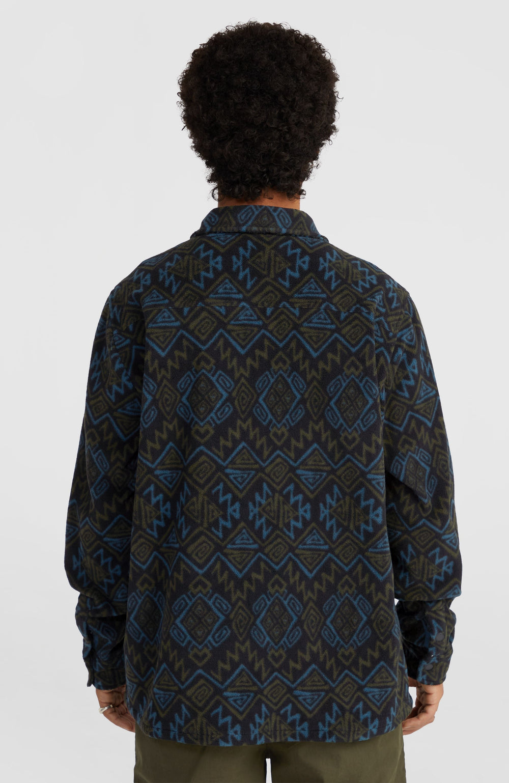 Superfleece Shirt Black Retro Ikat