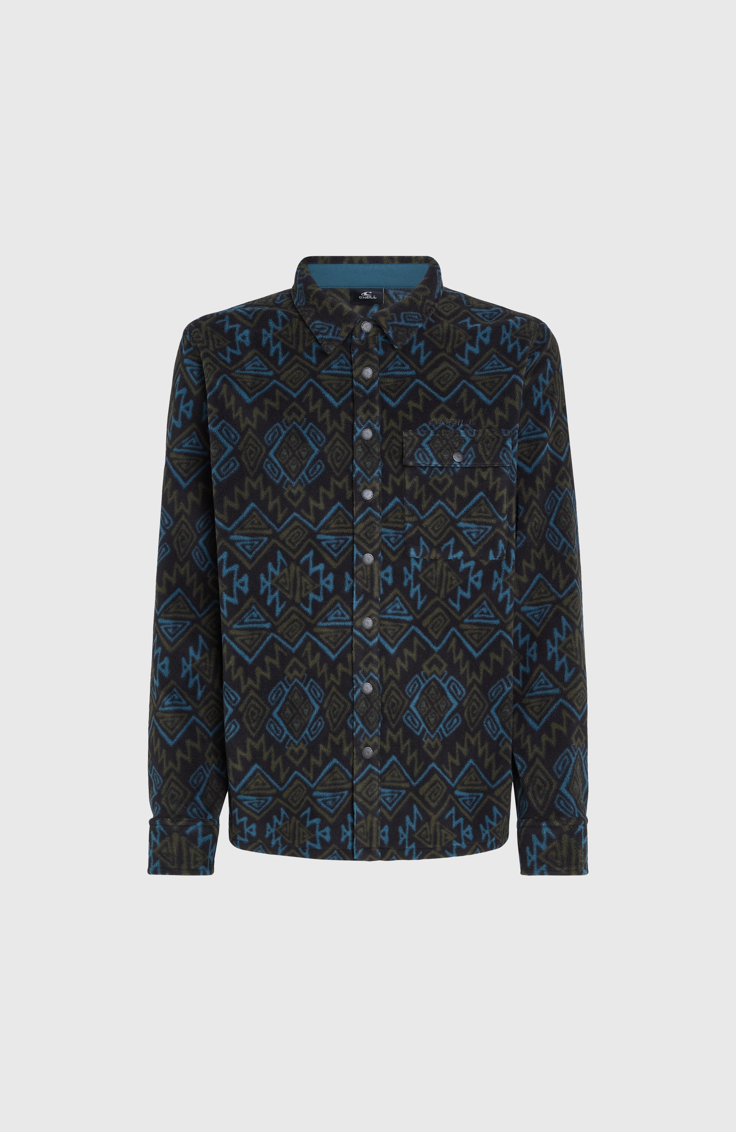 Superfleece Shirt Black Retro Ikat