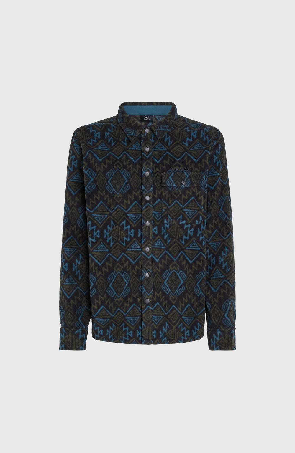 Superfleece Shirt Black Retro Ikat