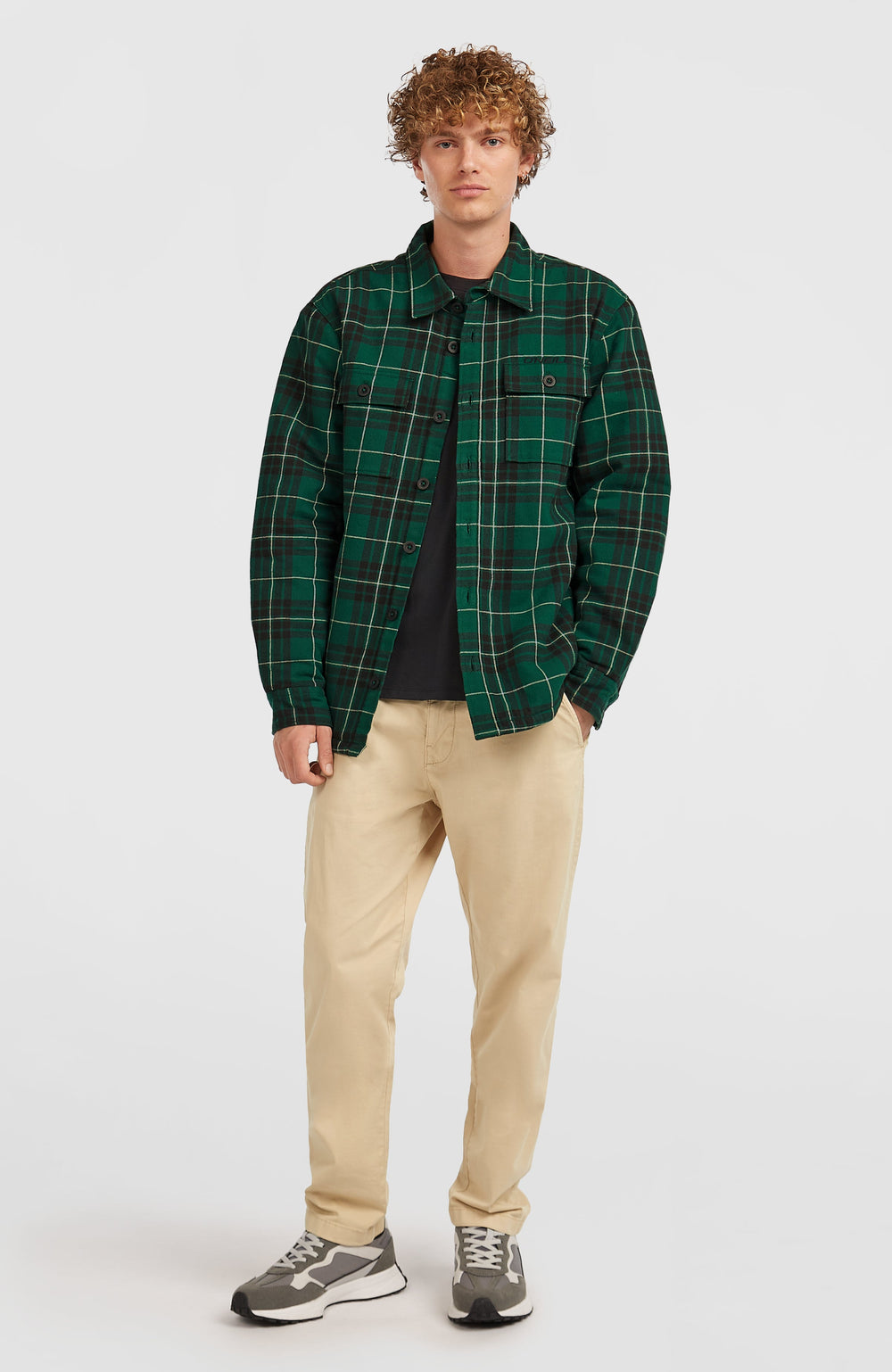 Must-Have Fleece-Lined Shirt Green Flannel Check