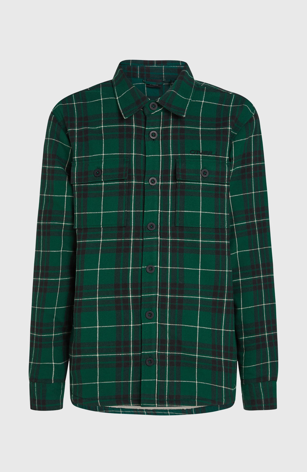 Must-Have Fleece-Lined Shirt Green Flannel Check