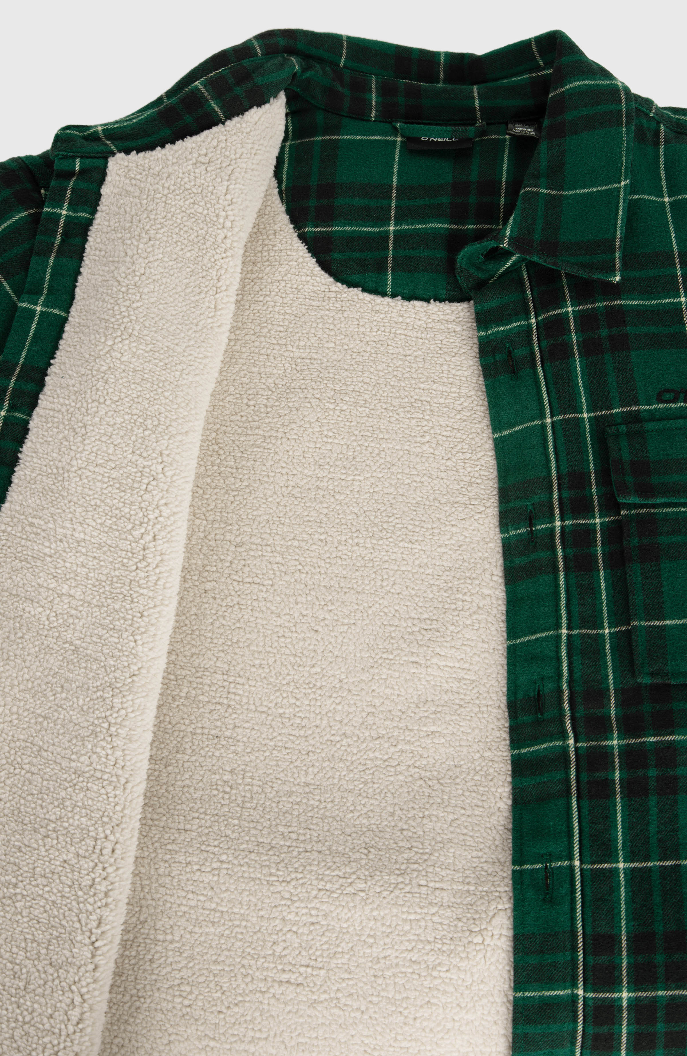 Must-Have Fleece-Lined Shirt Green Flannel Check