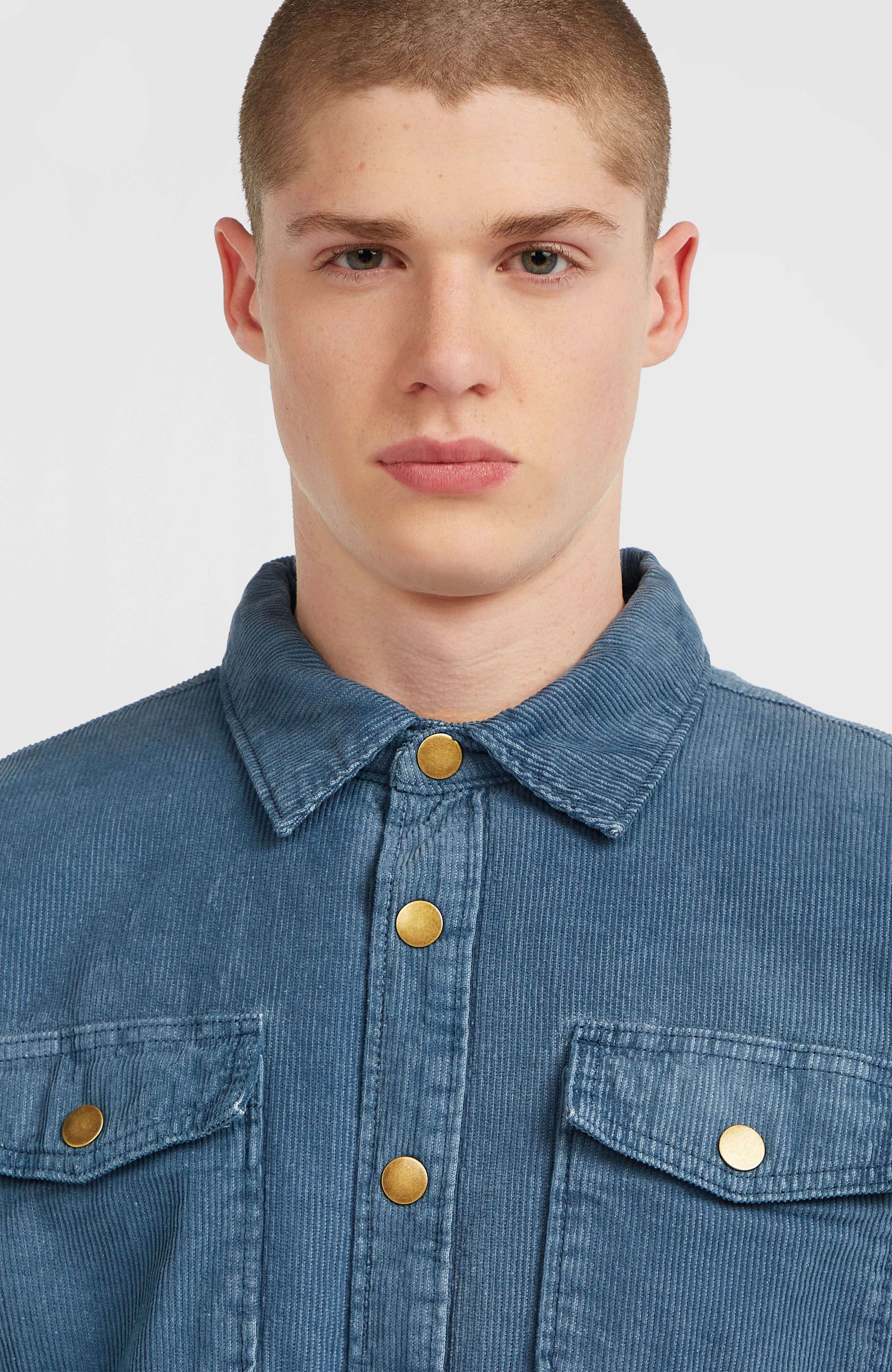 O'Riginals Corduroy Fleece-Lined Overshirt Mozart Blue
