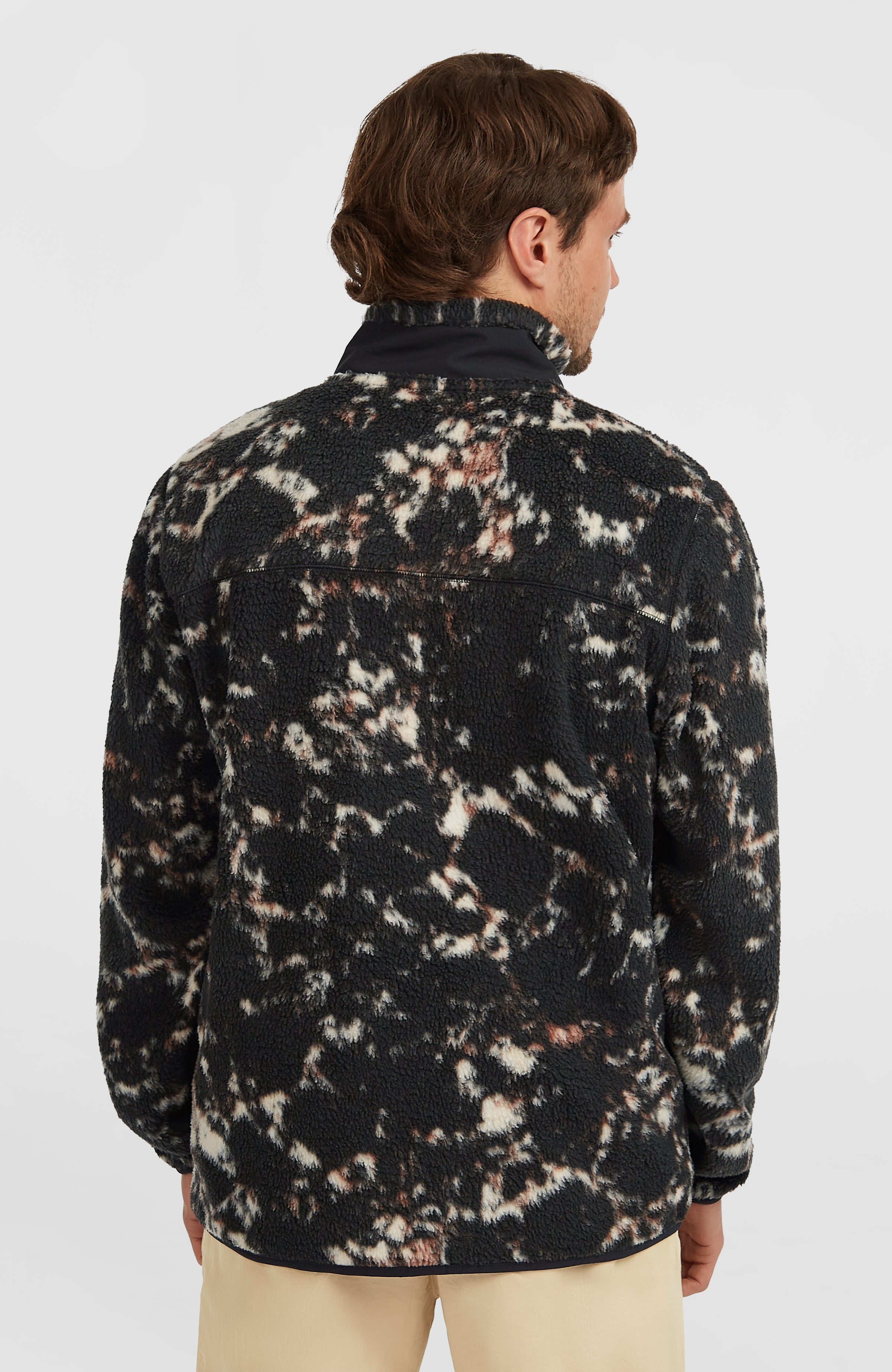 Must-Have High-Pile Full-Zip Fleece Black/Beige Quarry