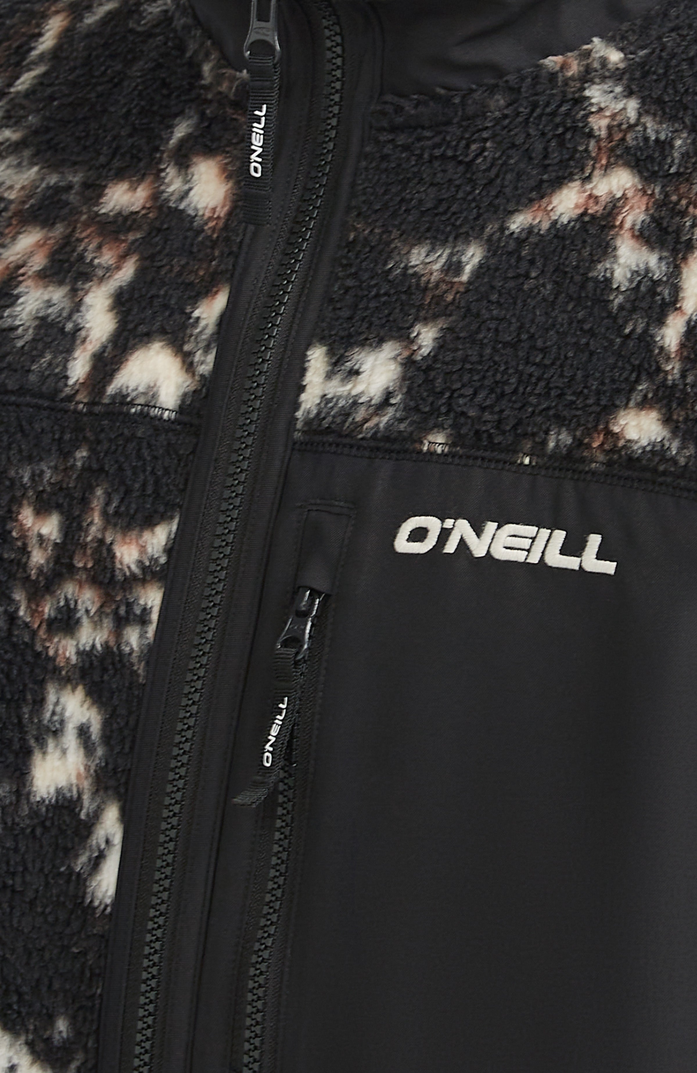 Must-Have High-Pile Full-Zip Fleece Black/Beige Quarry
