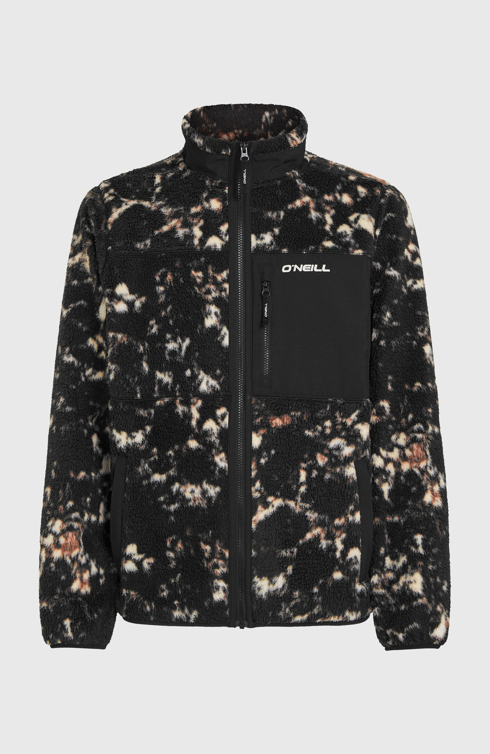 Must-Have High-Pile Full-Zip Fleece Black/Beige Quarry