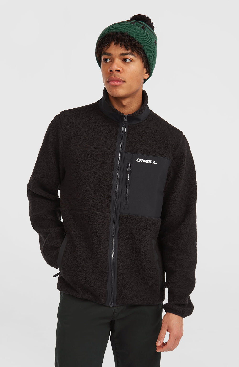 Must-Have High-Pile Full-Zip Fleece Black Out