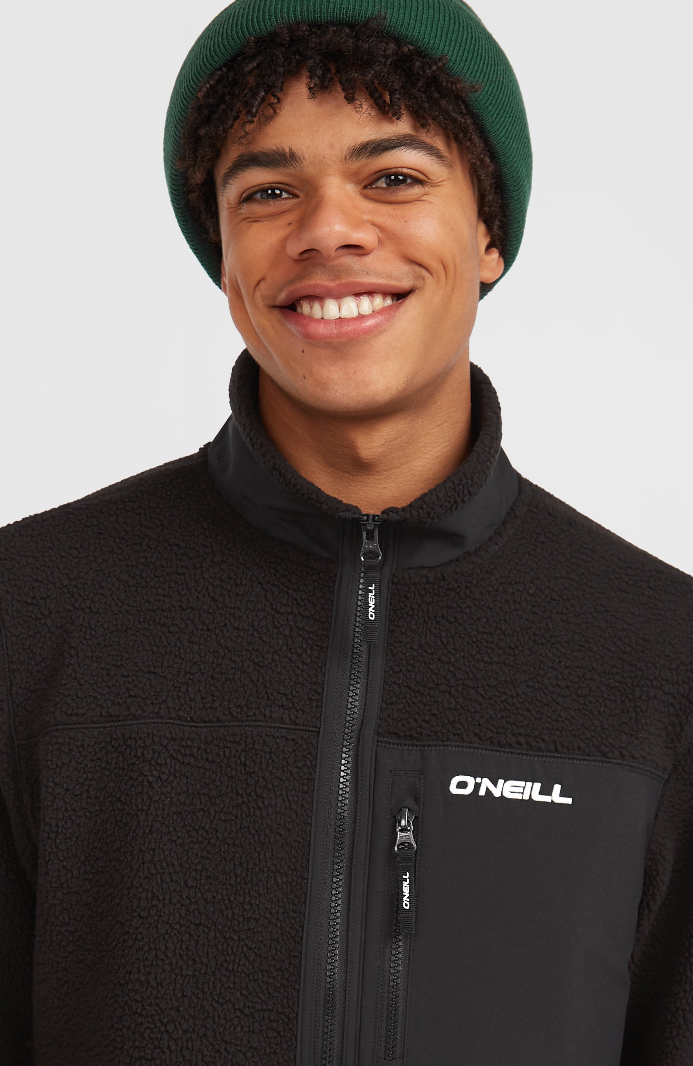 Must-Have High-Pile Full-Zip Fleece Black Out