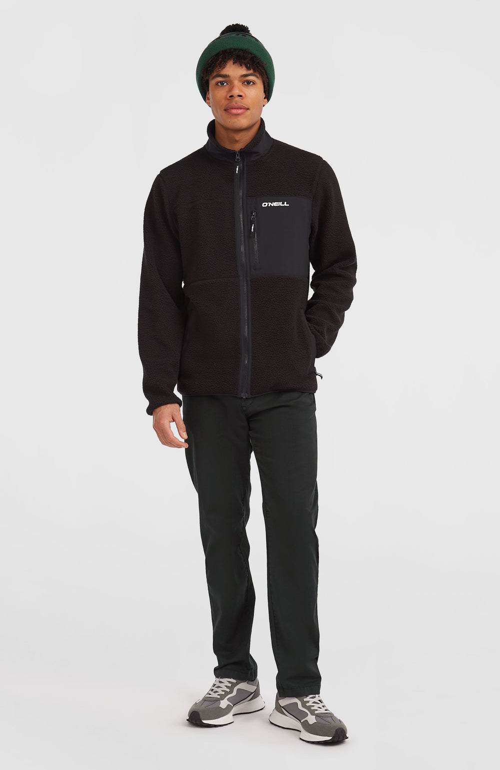 Must-Have High-Pile Full-Zip Fleece Black Out