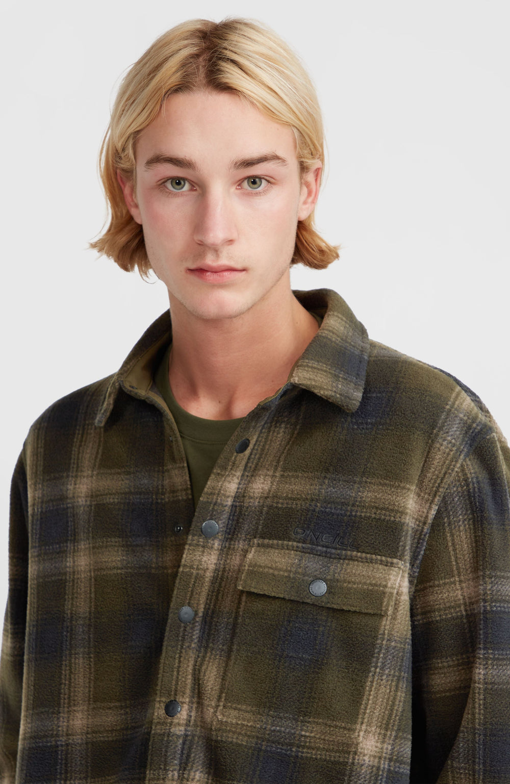 Superfleece Shirt Green Check Small