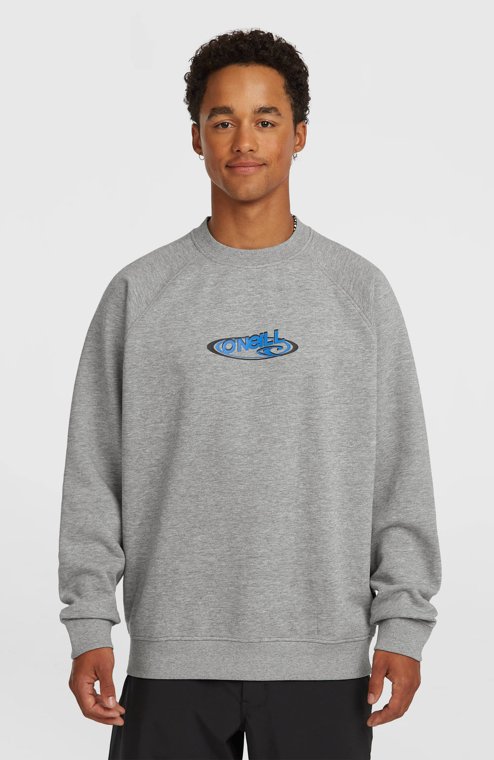 Essentials 90s Logo Crew Sweatshirt Silver Melee