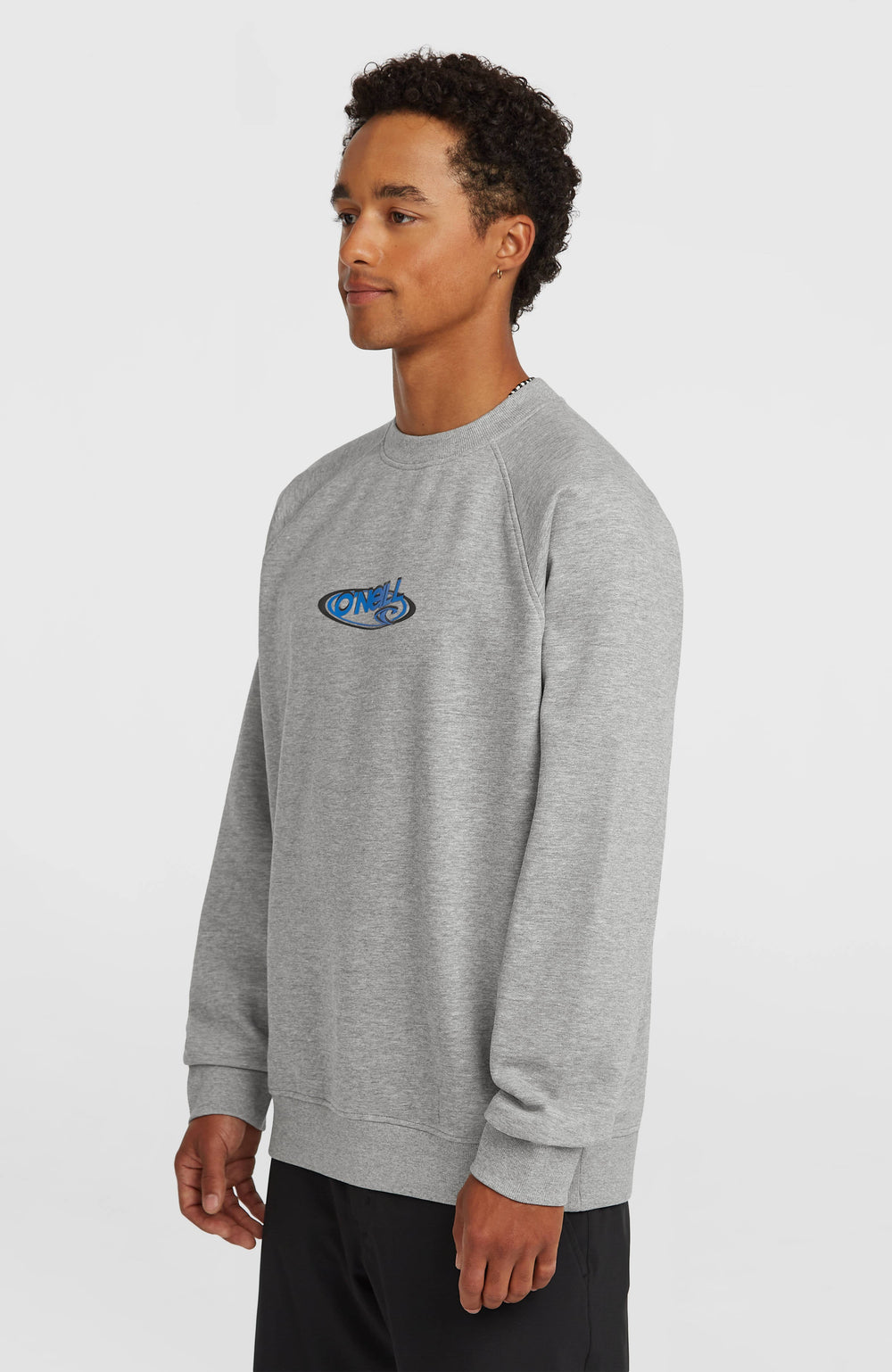 Essentials 90s Logo Crew Sweatshirt Silver Melee