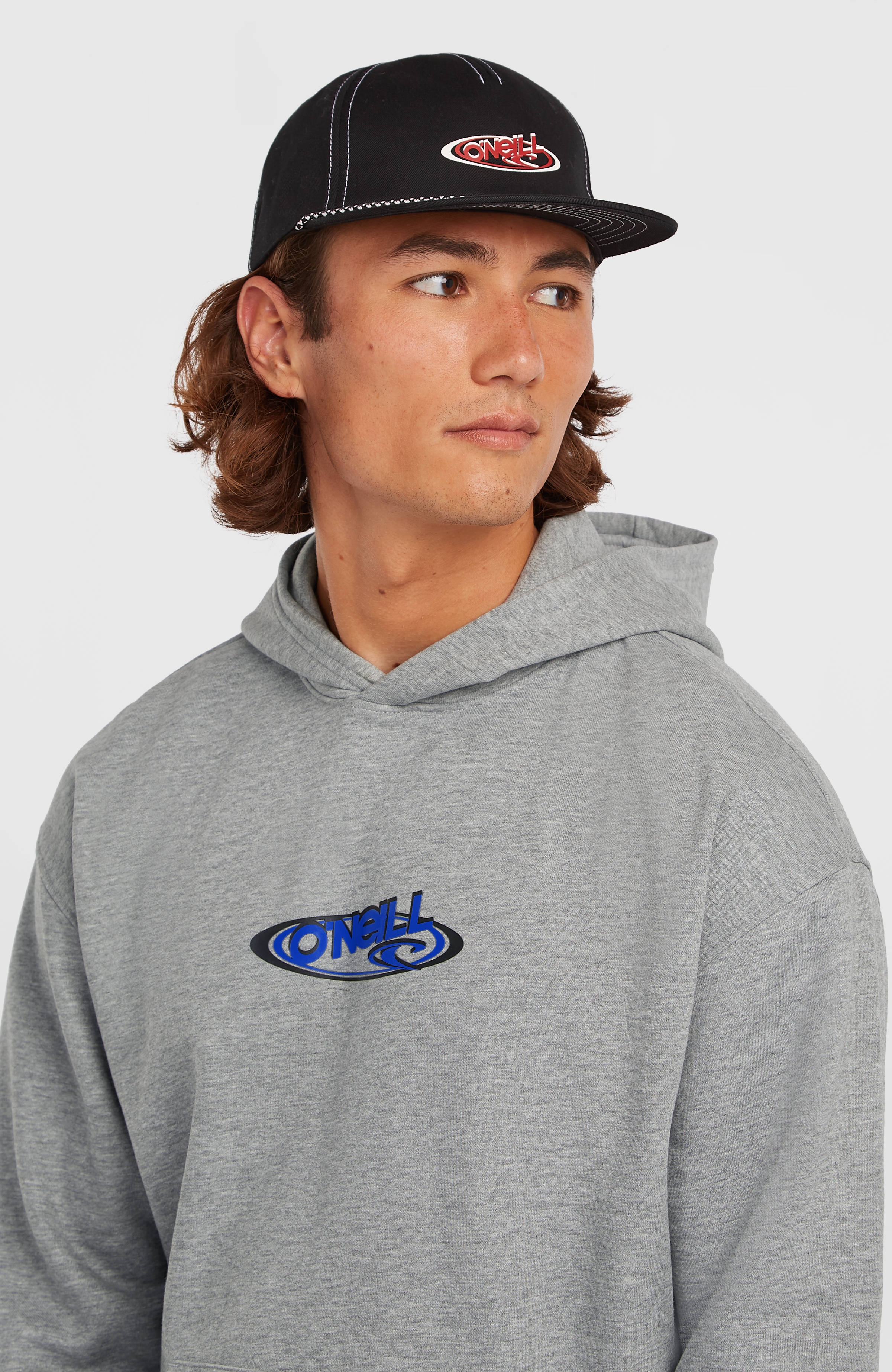Essentials 90s Logo Hoodie Silver Melee