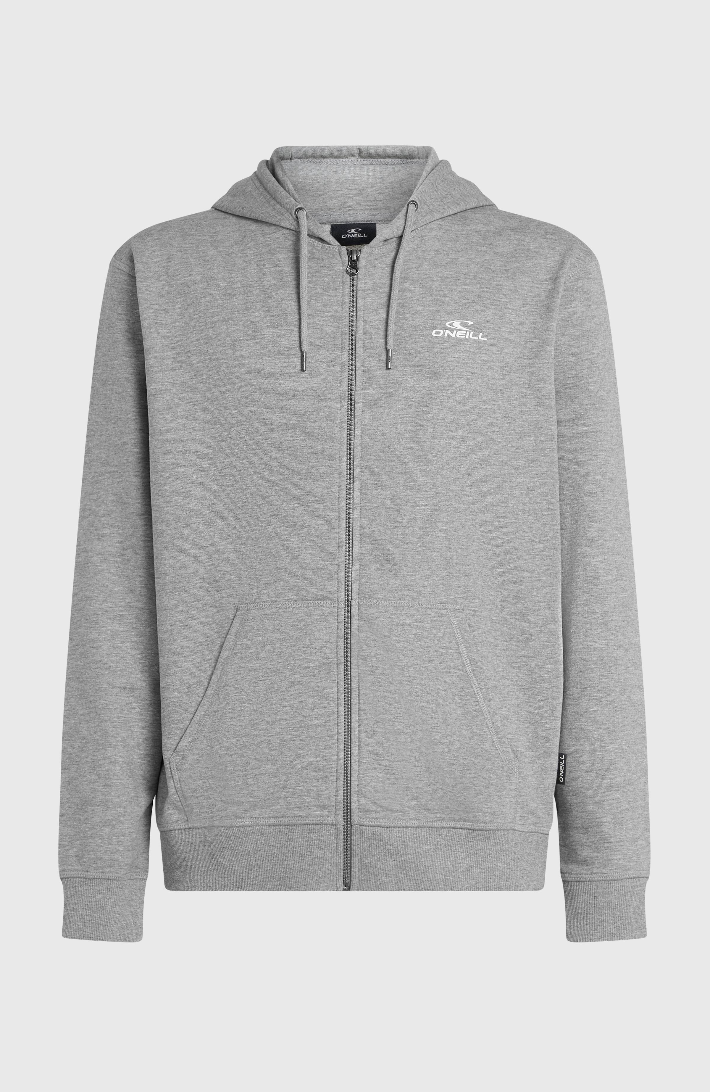 Small Logo Full-Zip Hoodie Silver Melee