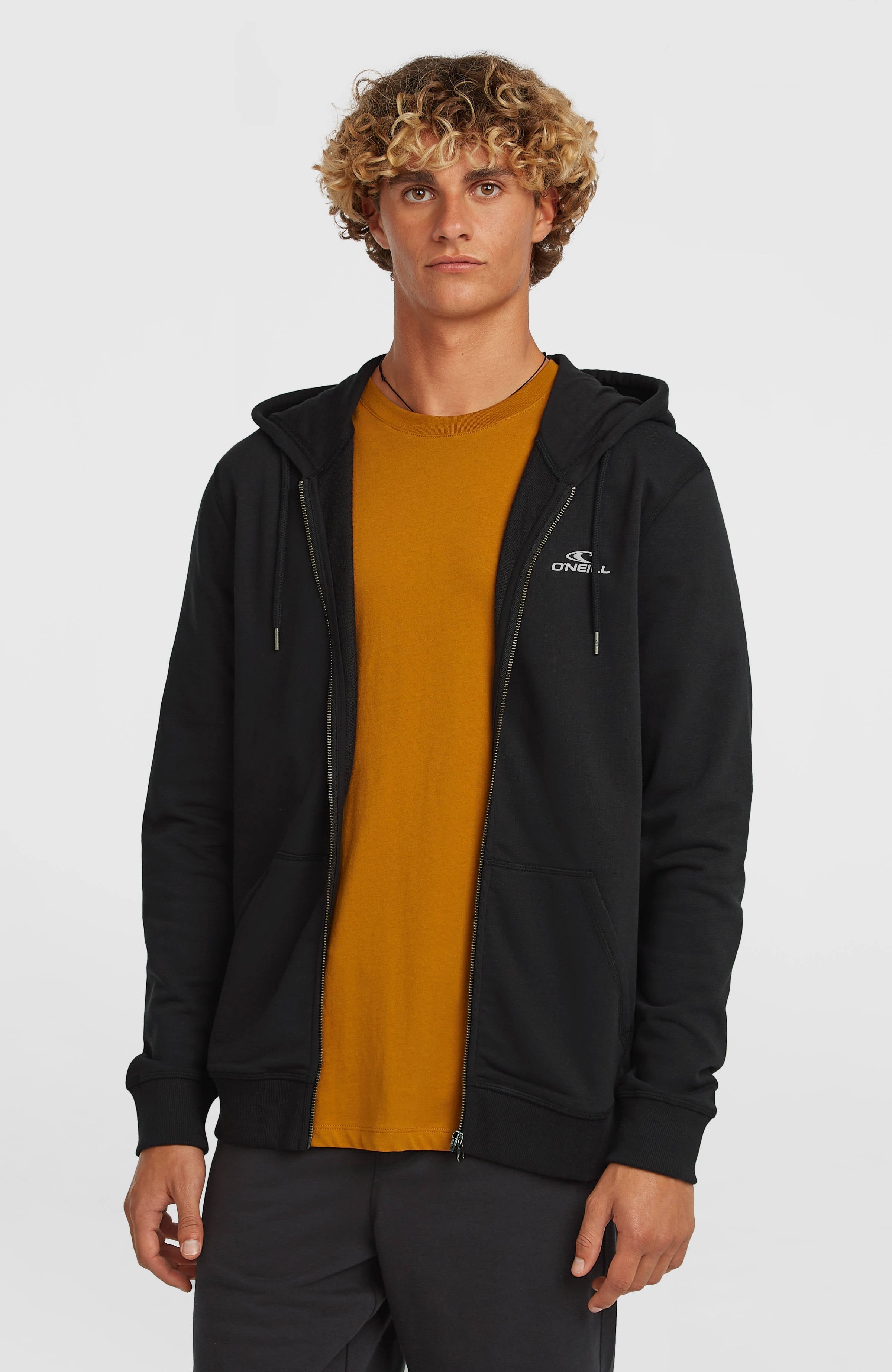 Small Logo Full-Zip Hoodie Black Out