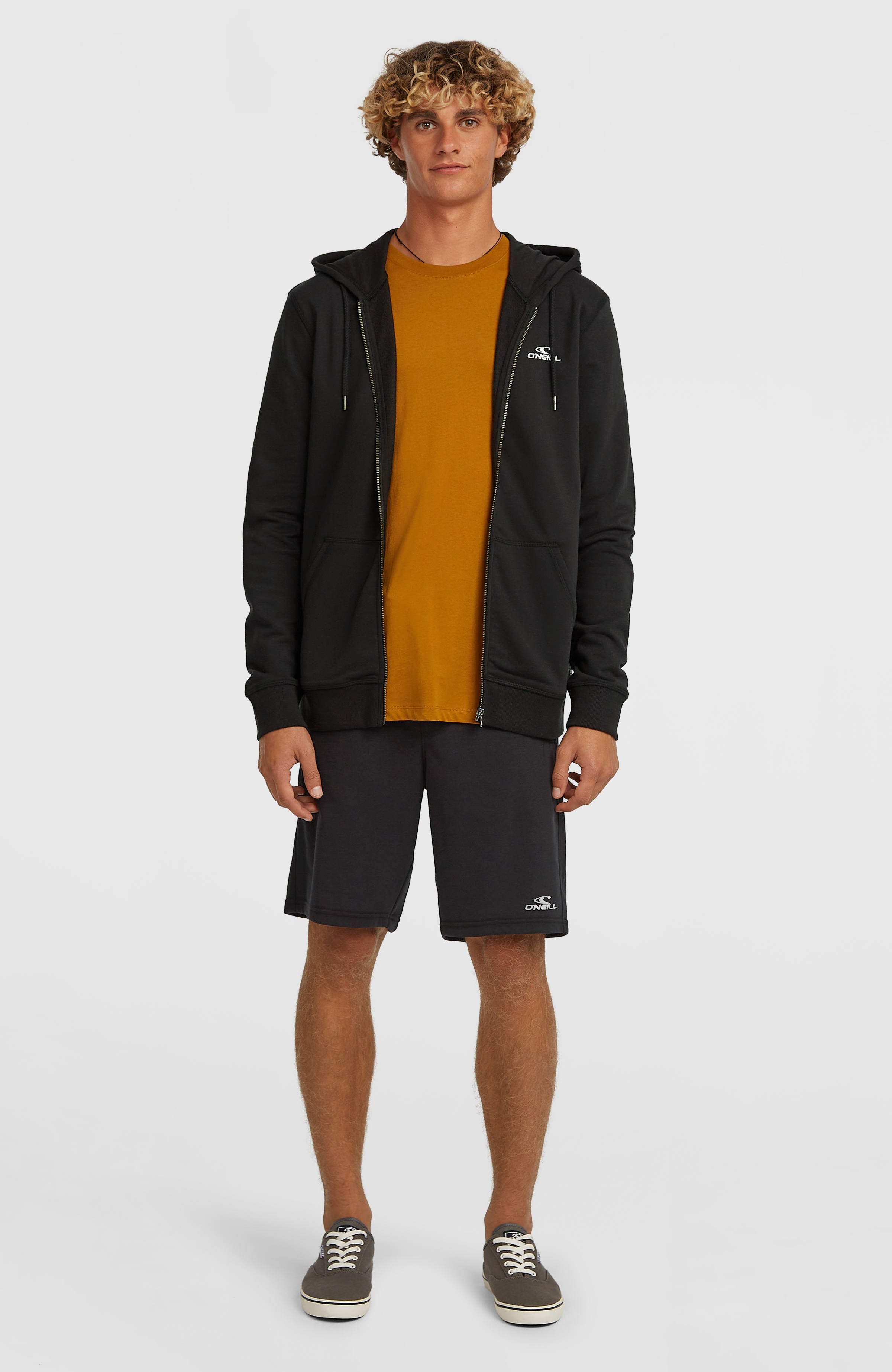 Small Logo Full-Zip Hoodie Black Out