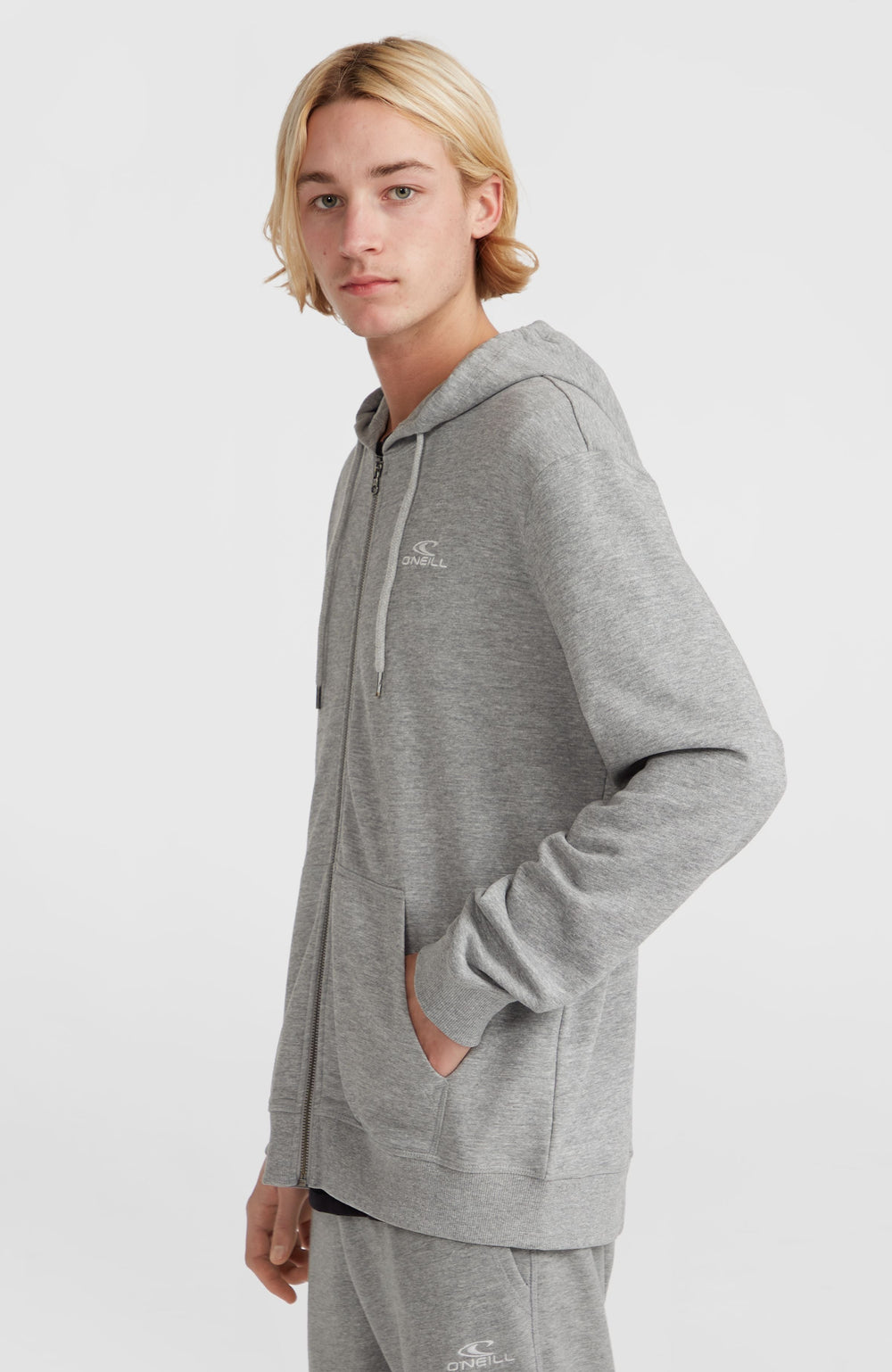 O'Neill Small Logo Full-Zip Hoodie Silver Melee