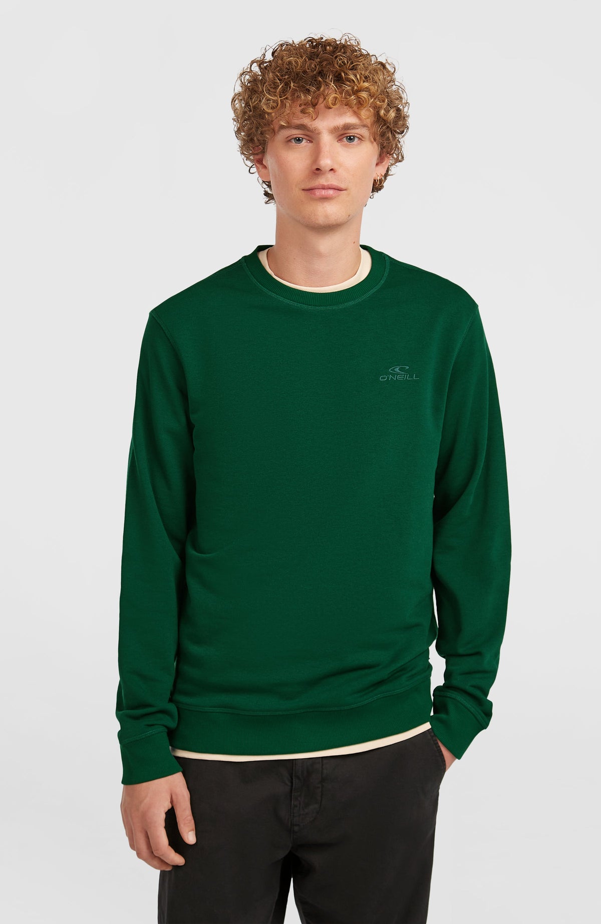 Small Logo Crew Sweatshirt Emerald Envy