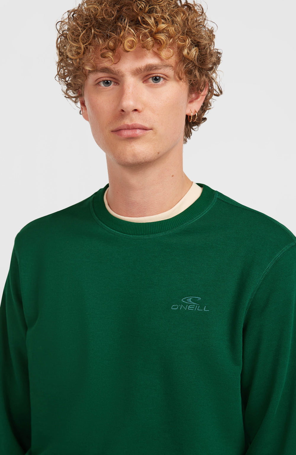 Small Logo Crew Sweatshirt Emerald Envy